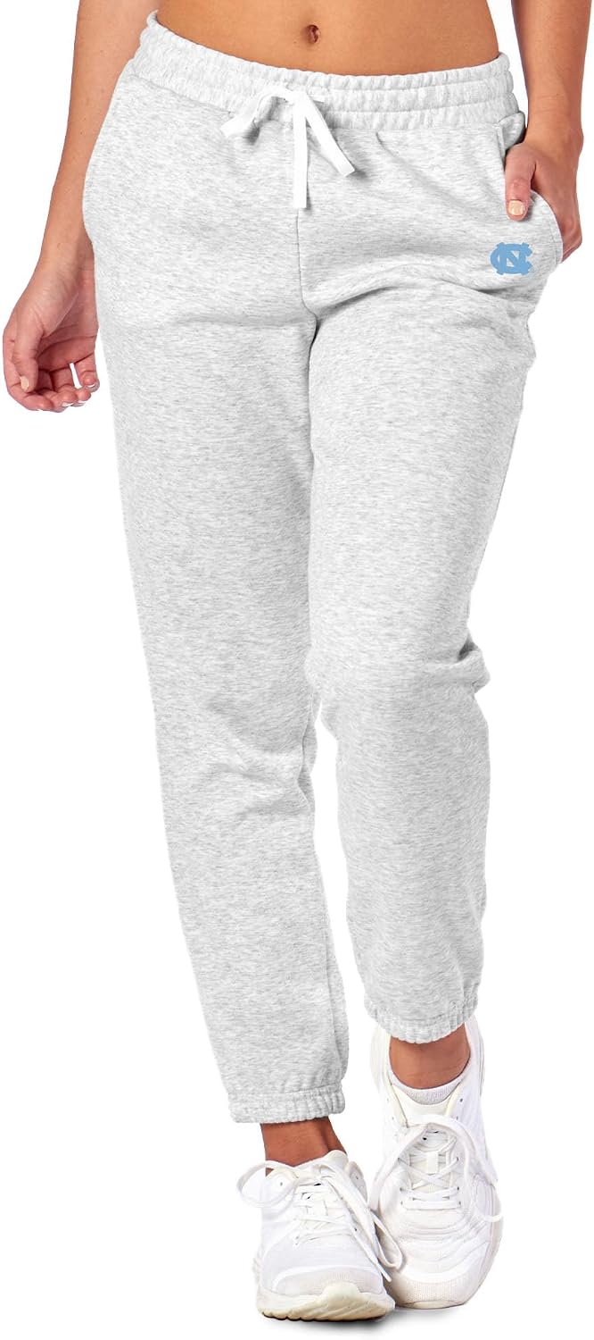 NCAA Women's Tapered Joggers with Pockets, Comfort-Fit Lounge Pants, Stretch Athletic Sweatpants for Running, Travel, Yoga