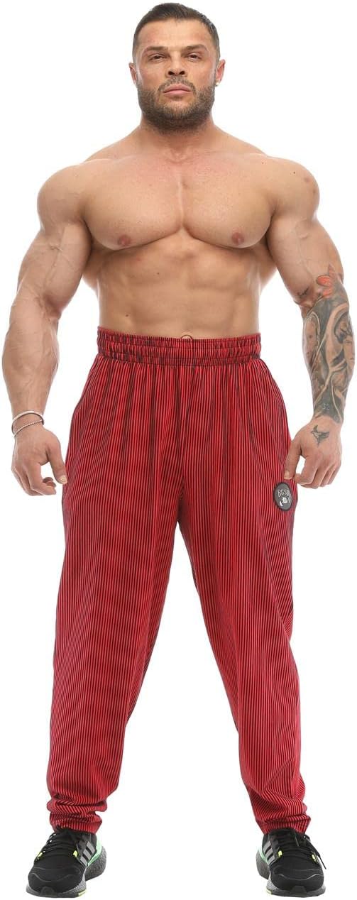 BGSM Men's Baggy Sweatpants with Pockets, Loose Fit Oldschool Gym Muscle Pants