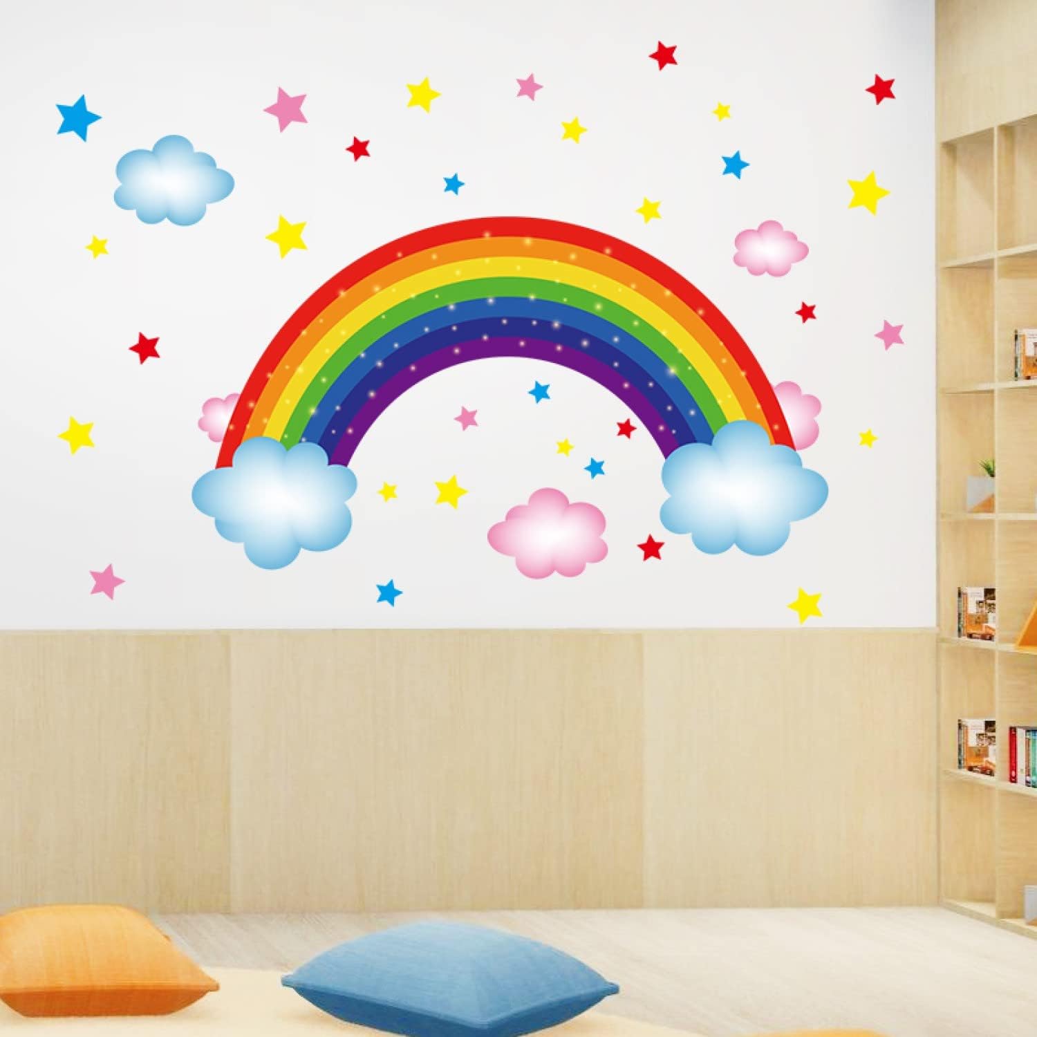 Shree Decor Cartoon Colored Rainbow Stickers for Walls of Home Decoration (60 CM X 90 CM) (B0D1PDMPD6) Amazon Price History, Amazon Price Tracker