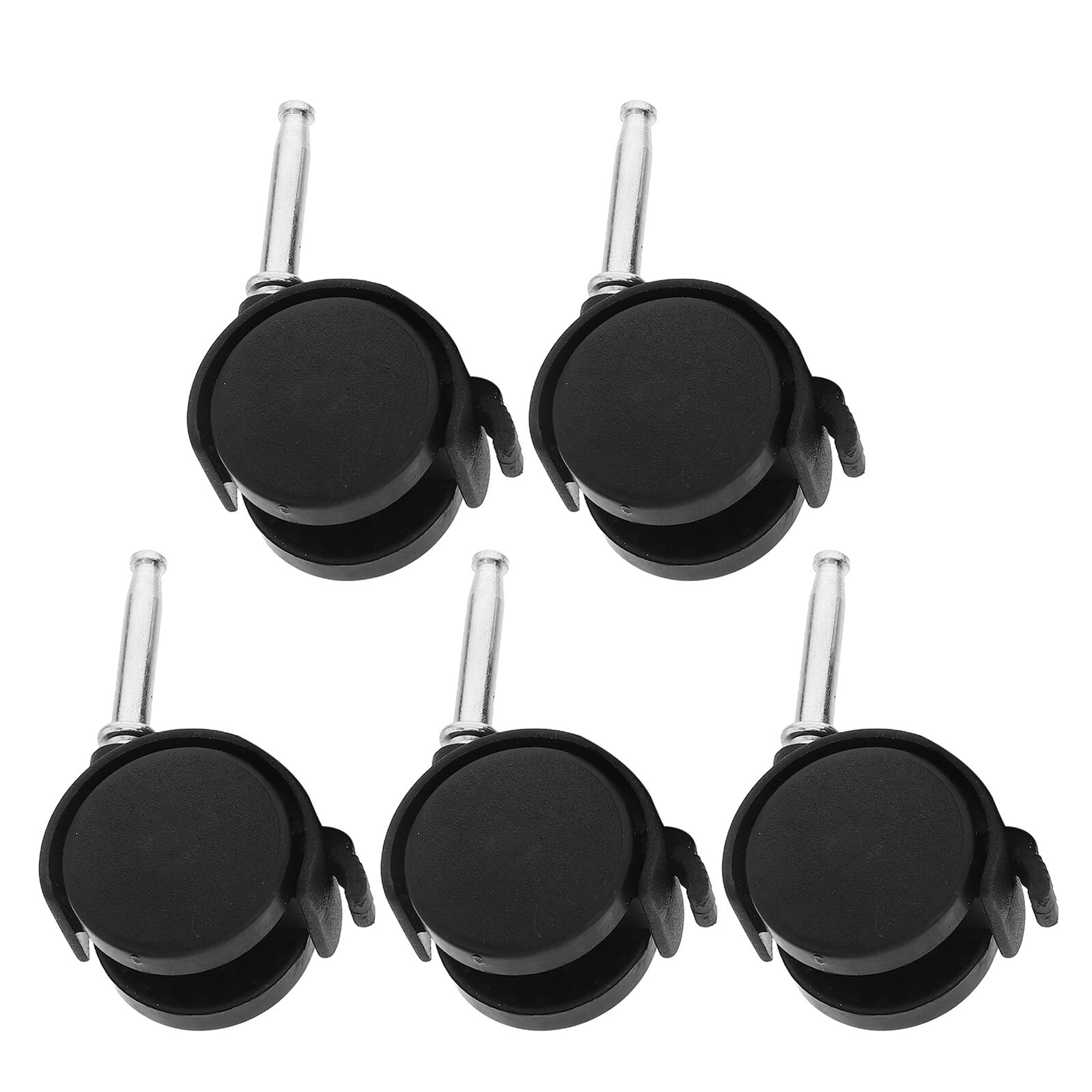 5pièces 1. 5" Roulettes de chaise de bureau Roulettes avec frein Universel Tige Pivotant Rouleaux pour Mobilier de bureau sur Moquette et Sols durs Remplacement Robuste Chaise Lot de roulettes