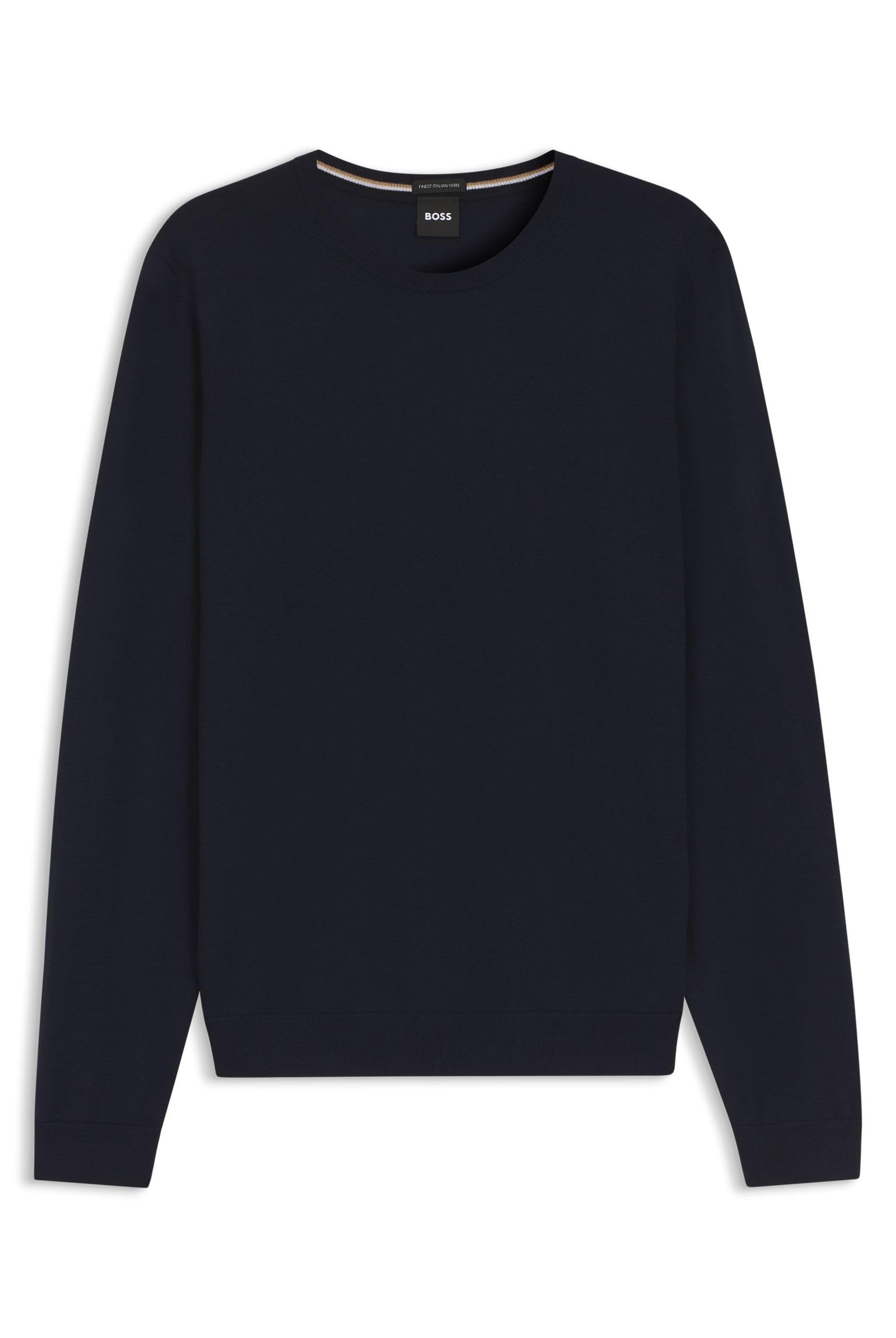 BOSS Men's  Navy Leno-P Merino Wool Jumper in Size 2XL, BrandAlley