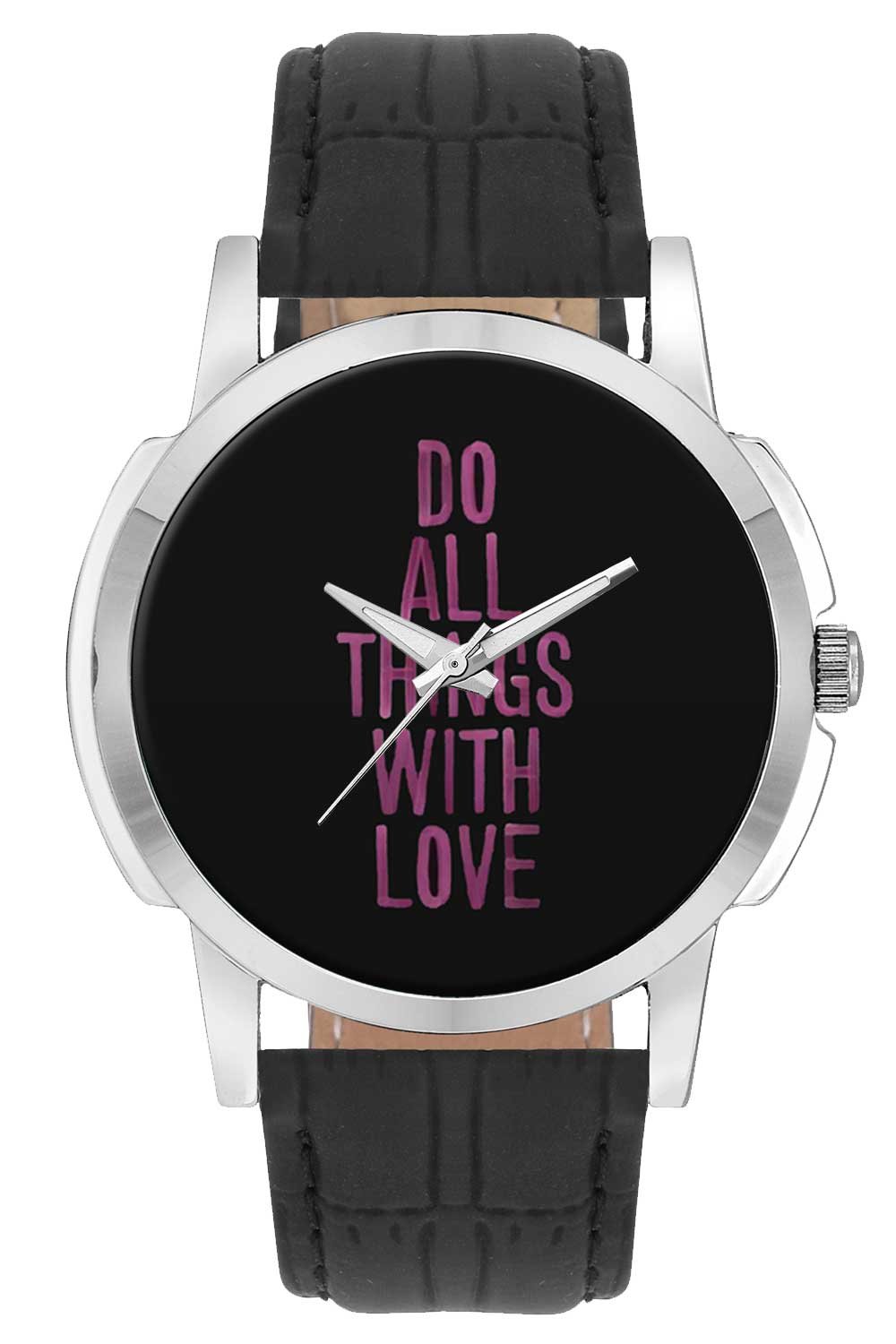 BIGOWL Wrist Watch - Do All Things with Love Analog Mens and Boys Wrist Watch - Unique Analog Quartz Leather Band Wrist Watch (B01IPGZL2W) Amazon Price History, Amazon Price Tracker