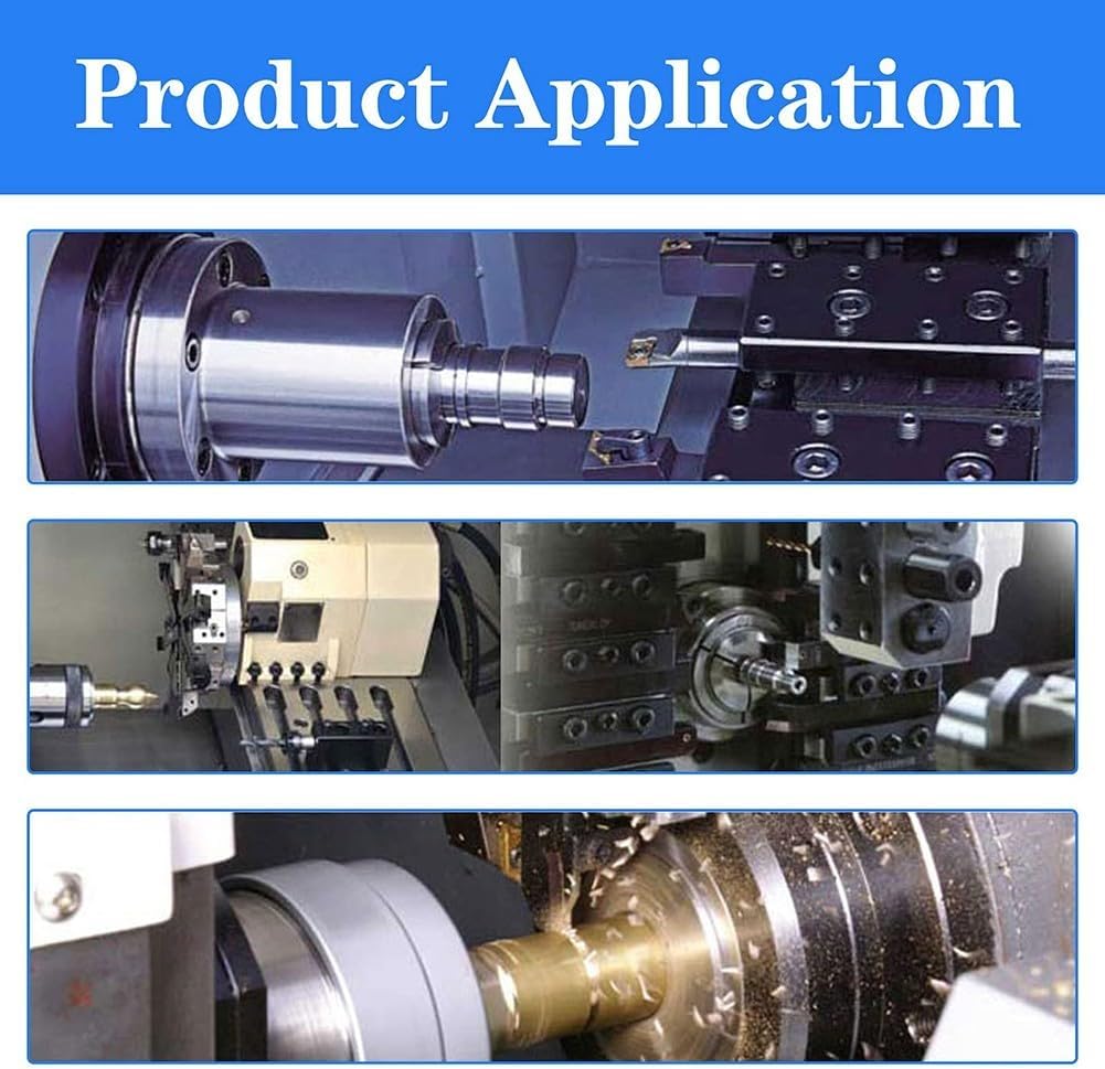 CNC Lathe Threading Turning Tool Set, 21pcs 16IR AG60 Carbide Threading Inserts and T15 Wrench for CNC Lathe Internal Thread Cutting, 13mm Shank 150mm Length