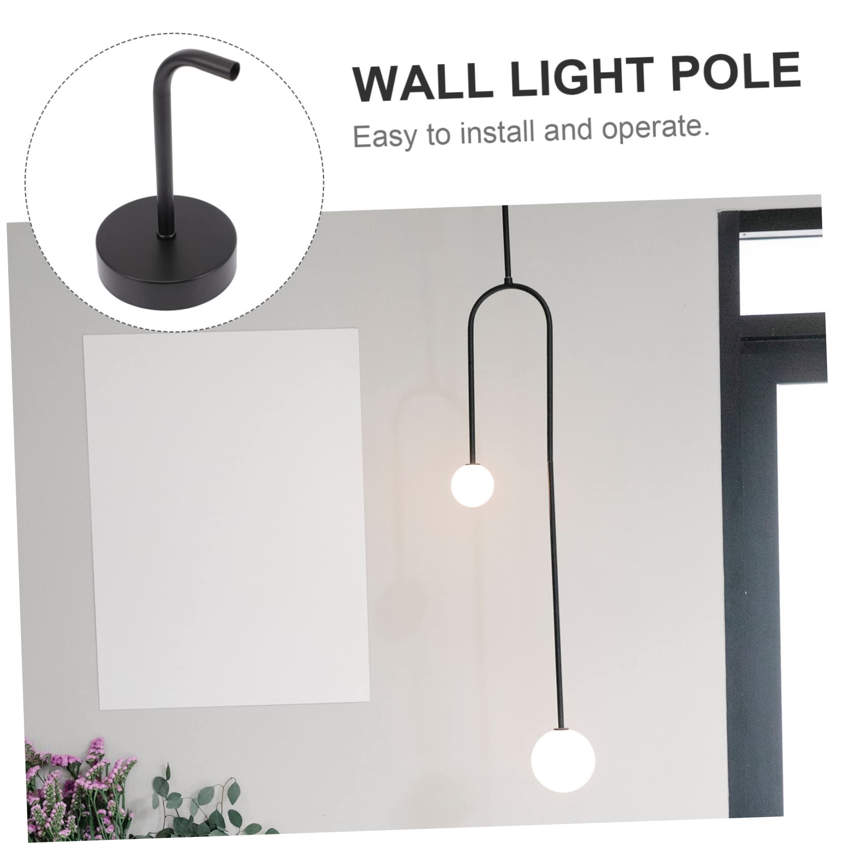 DOITOOL Staffa Per Lampada Da Parete in Metallo Set 2 Pezzi Supporto Braccio Oscillante Per Lampade Industriali E Lampade a Muro Montaggio Facile E Stabile Per Illuminazione Interni
