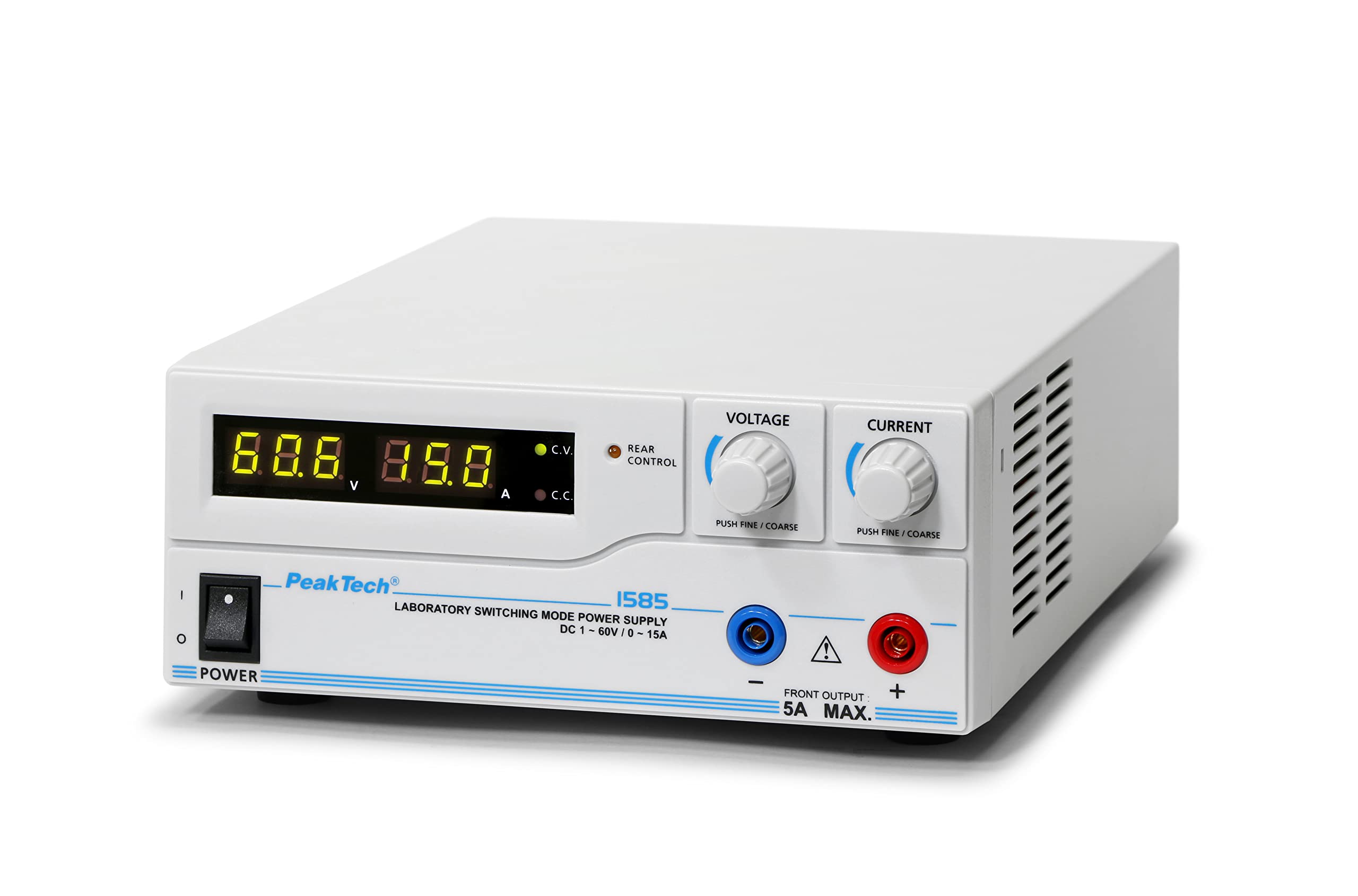 PeakTech P 1585 - Alimentatore di rete a switch, 1-60 V, 0-15 A, programmabile con interfaccia USB
