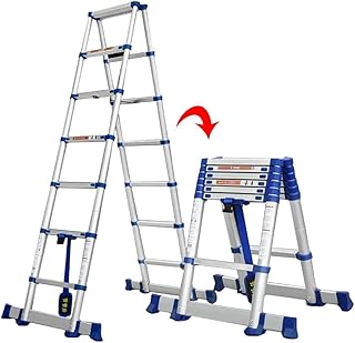 WLABCD Scale Telescopiche Scaletta Portatile Portatile Scale Telescopiche in Alluminio Portatile Scale Di Estensione, Pieghevole Multiuso Pesante per Loft Ingegneria, Carico 330Lbs,95M / 9.7Ft.