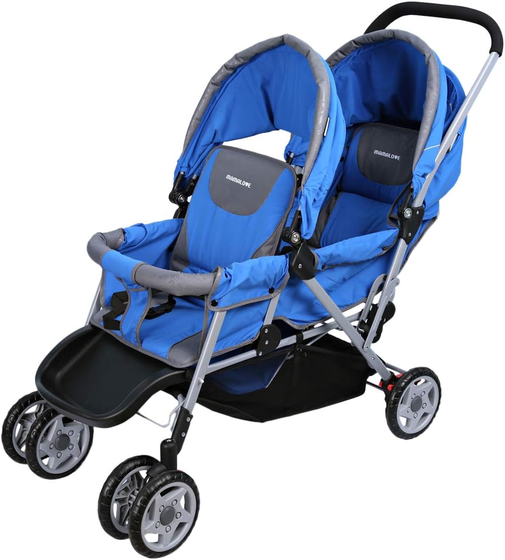 Mama Love KT73 Foldable Twin Baby Stroller Blue Buy Online at Best Price in KSA Souq is