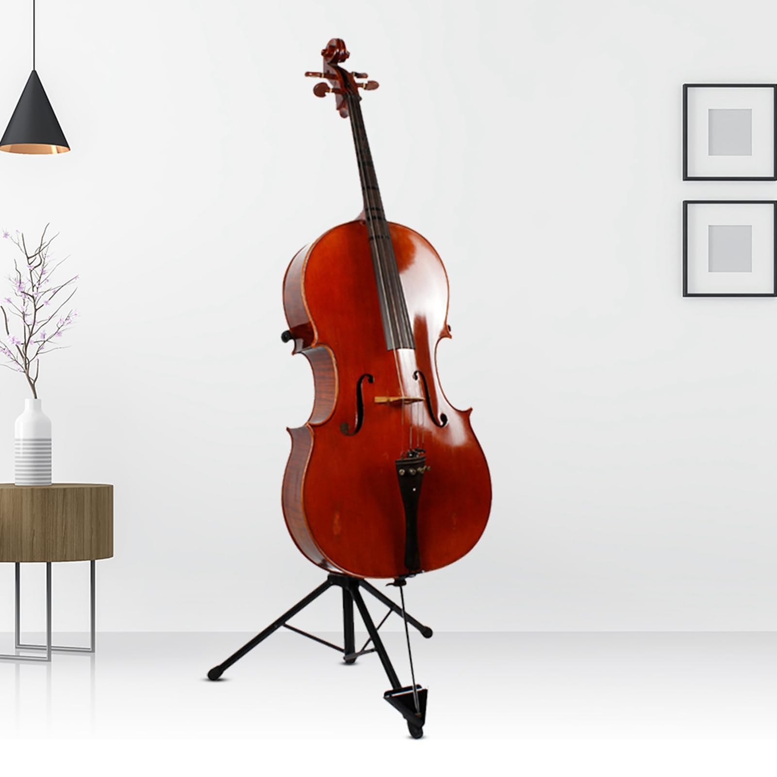 Supporto per violoncello Robusto pieghevole durevole Supporto per treppiede Accessori per strumenti musicali FL14 per musicisti professionisti e studenti 40 x 145 cm