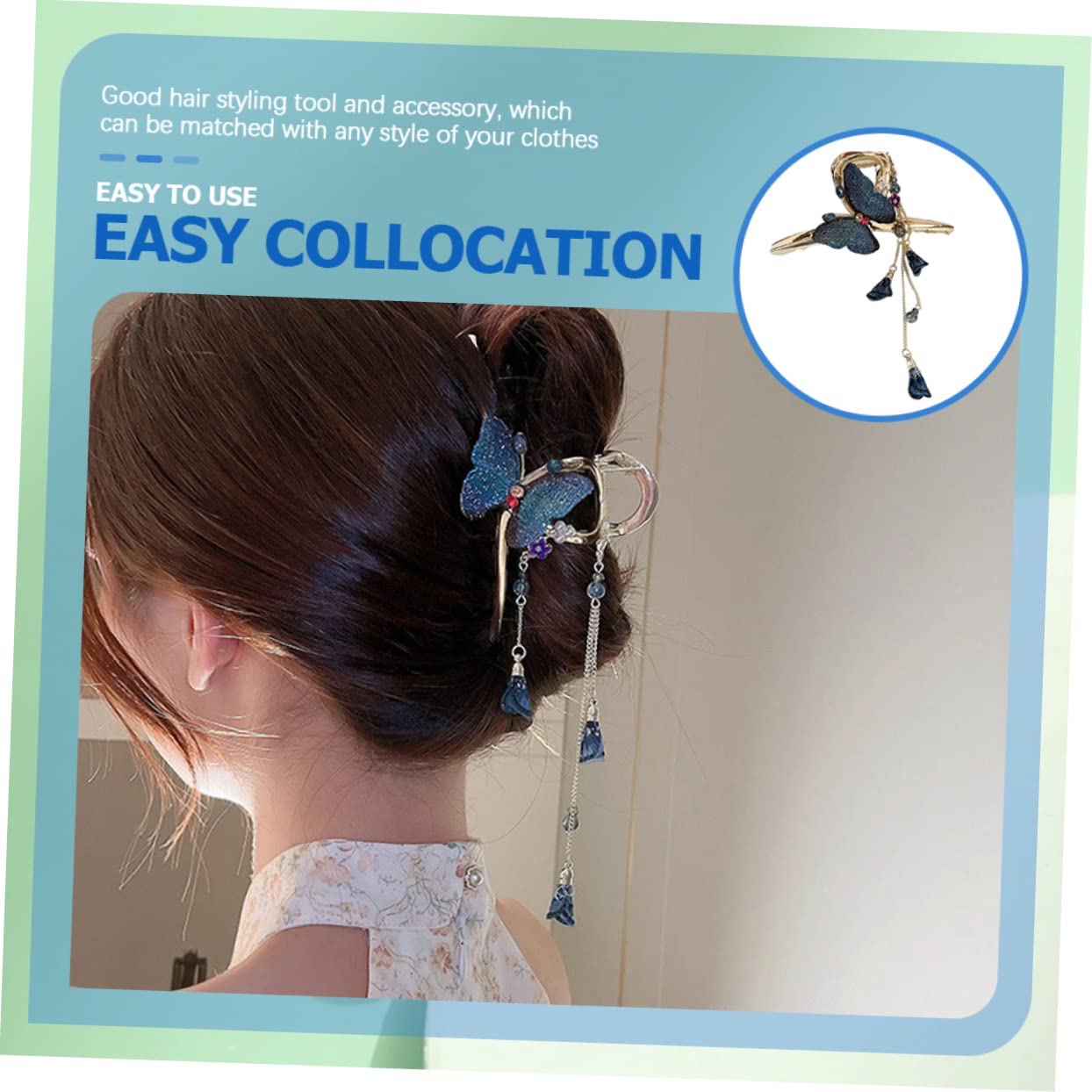 Healeved 5piezas Pinza Para Cabello Diseño De y Flecos Clip De Mandíbula Metálico Para Mujer Accesorio Elegante y Duradero Para Peinados Diarios