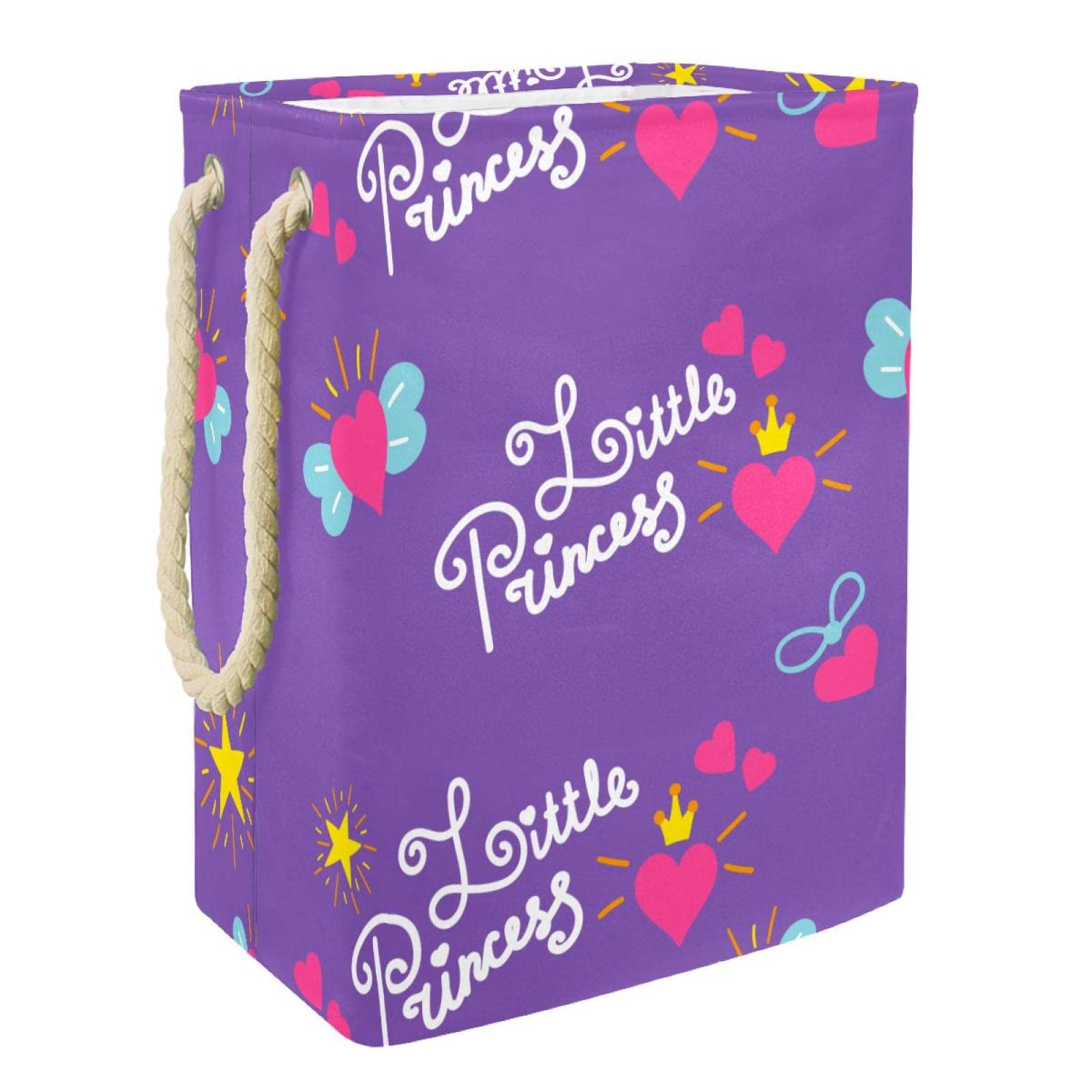 Panier à linge personnalisé étoiles princesse chambre dortoir