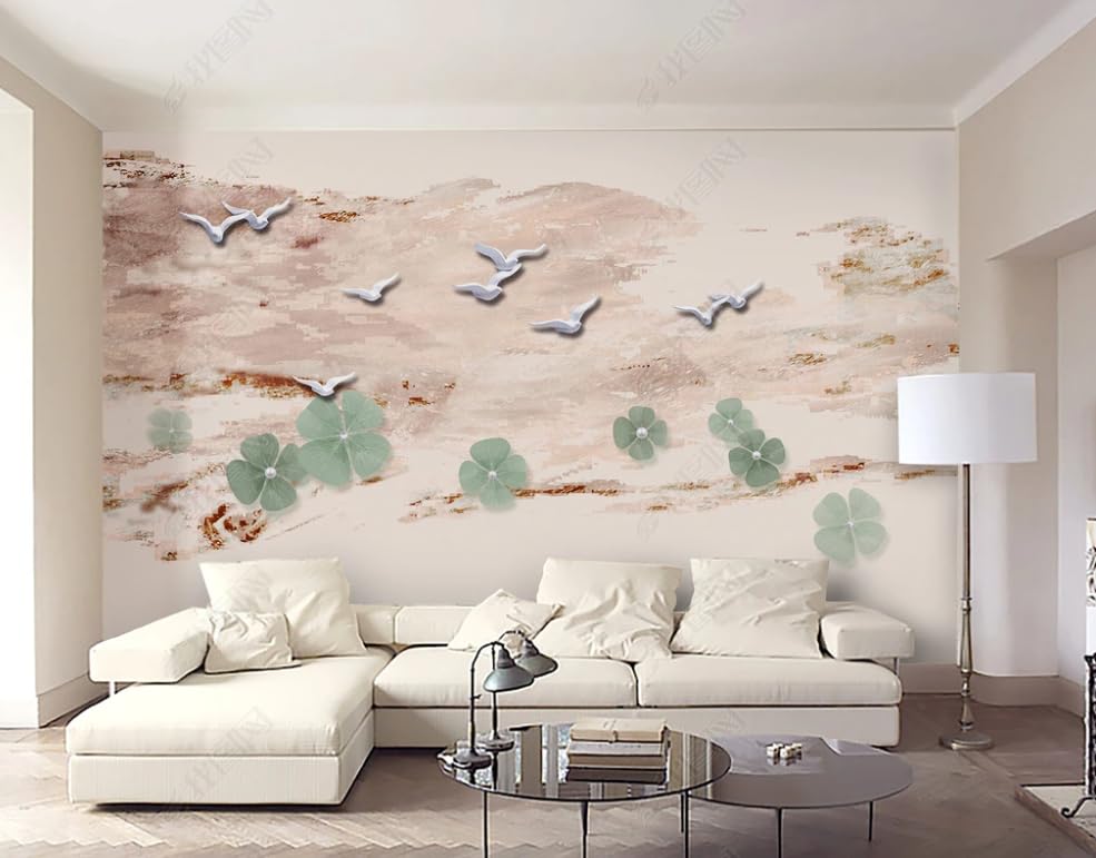 Poster geant mural fleurs 3D effet peinture à l'huile pour chambre chic - 3