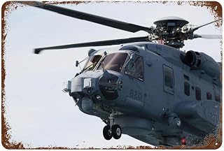 CH-148 Military Early Warning Helicopter Nose Close-up Aviation Art Poster Modern Home Wall Decoration Art Metal Tin Poster20x30cm