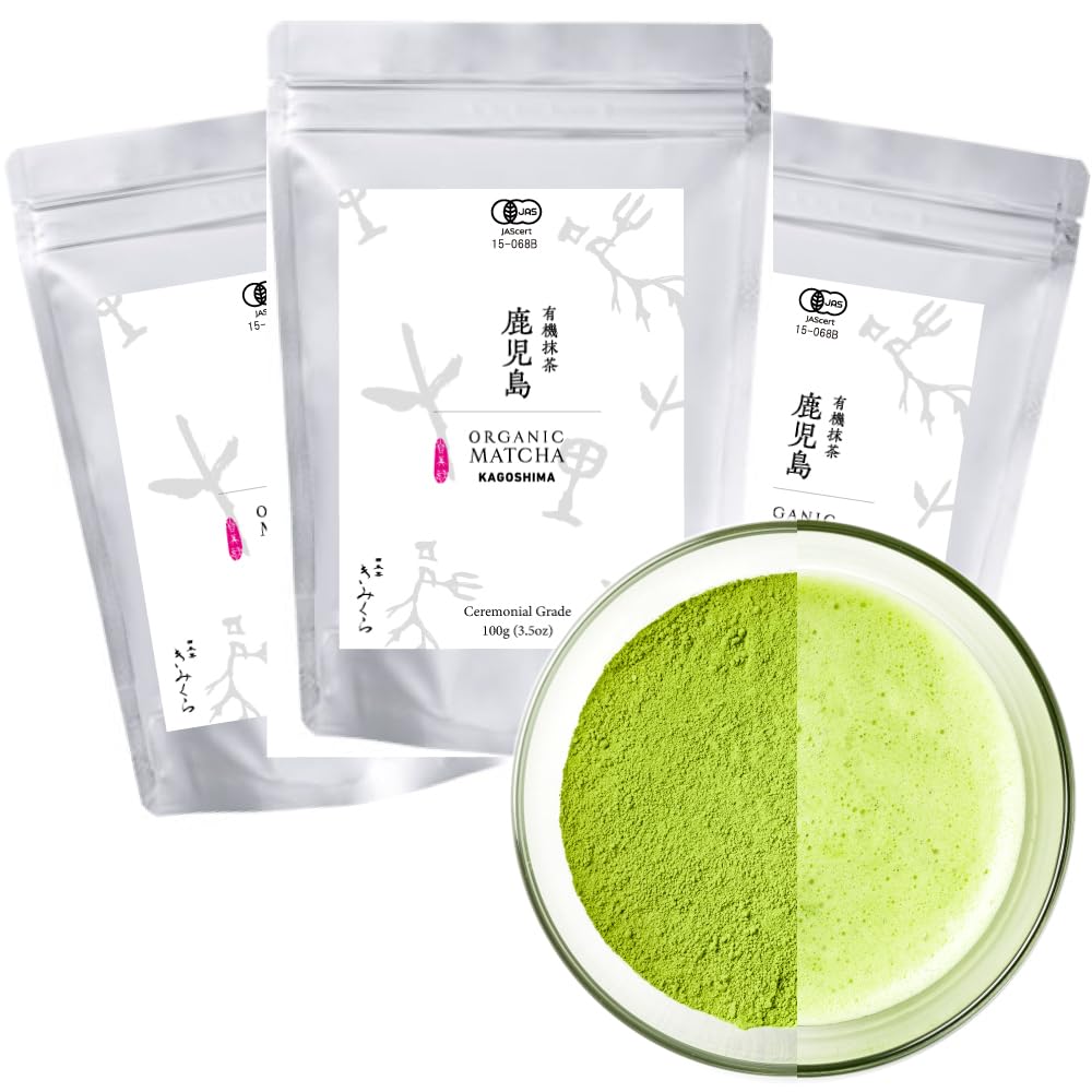 ORGANIC CEREMONIAL Matcha Green Tea Powder from Kagoshima JAPAN Japanese Tea KIMIKURA Matcha KIMIKURA 300g 10 5oz 100g