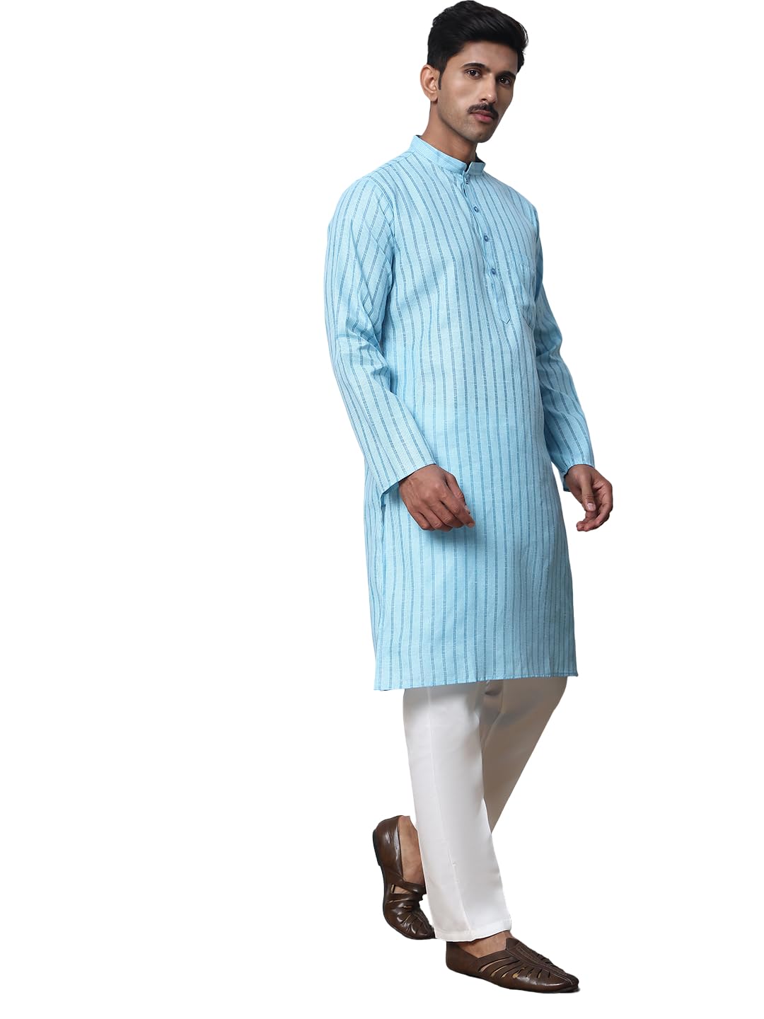 jompers Men's Cotton Striped Kurta Pyjama Set-picture-22