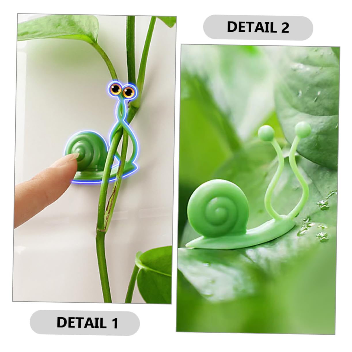 BESPORTBLE 5 Sätze Pothos Wandkletterhaken Plant Wall Clips Plant Clips Plantclips Kletterrosenclips Pflanzenclips Für Wände Kletterwand-Clips Grünpflanzenfixierer Plastik Green 50 Stück * 5