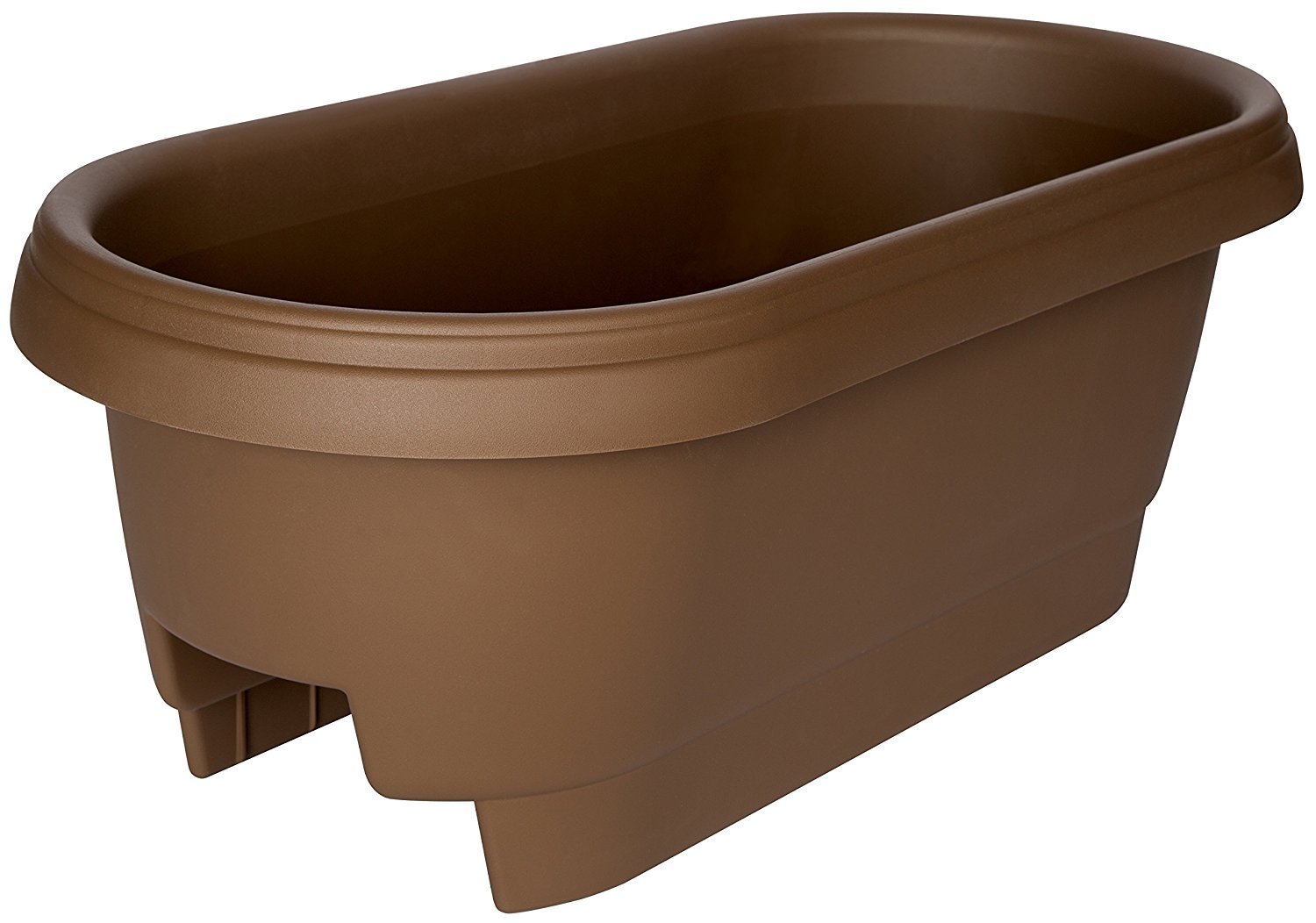 Deck Balcony Rail Planter, 24", Chocolate (Pack of 6)
