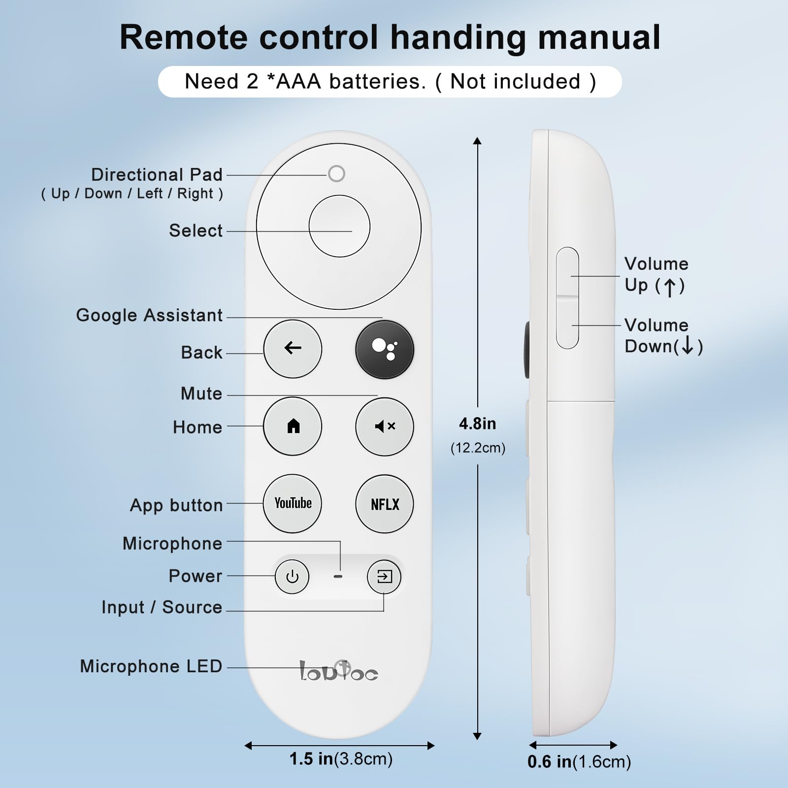 Zamienny pilot do Chromecasta z Google TV, pilot Chromecast do Google HD/4K & Google TV Streamer 4K