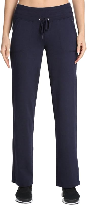 Danskin Women's Straight Leg Drawcord Athletic Pants