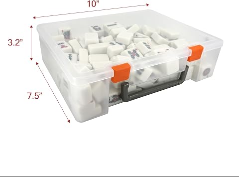 Carry Box Portable Storage Case for Mahjong tile, Toys 10x7.5x3.2 | Mahjong tiles box