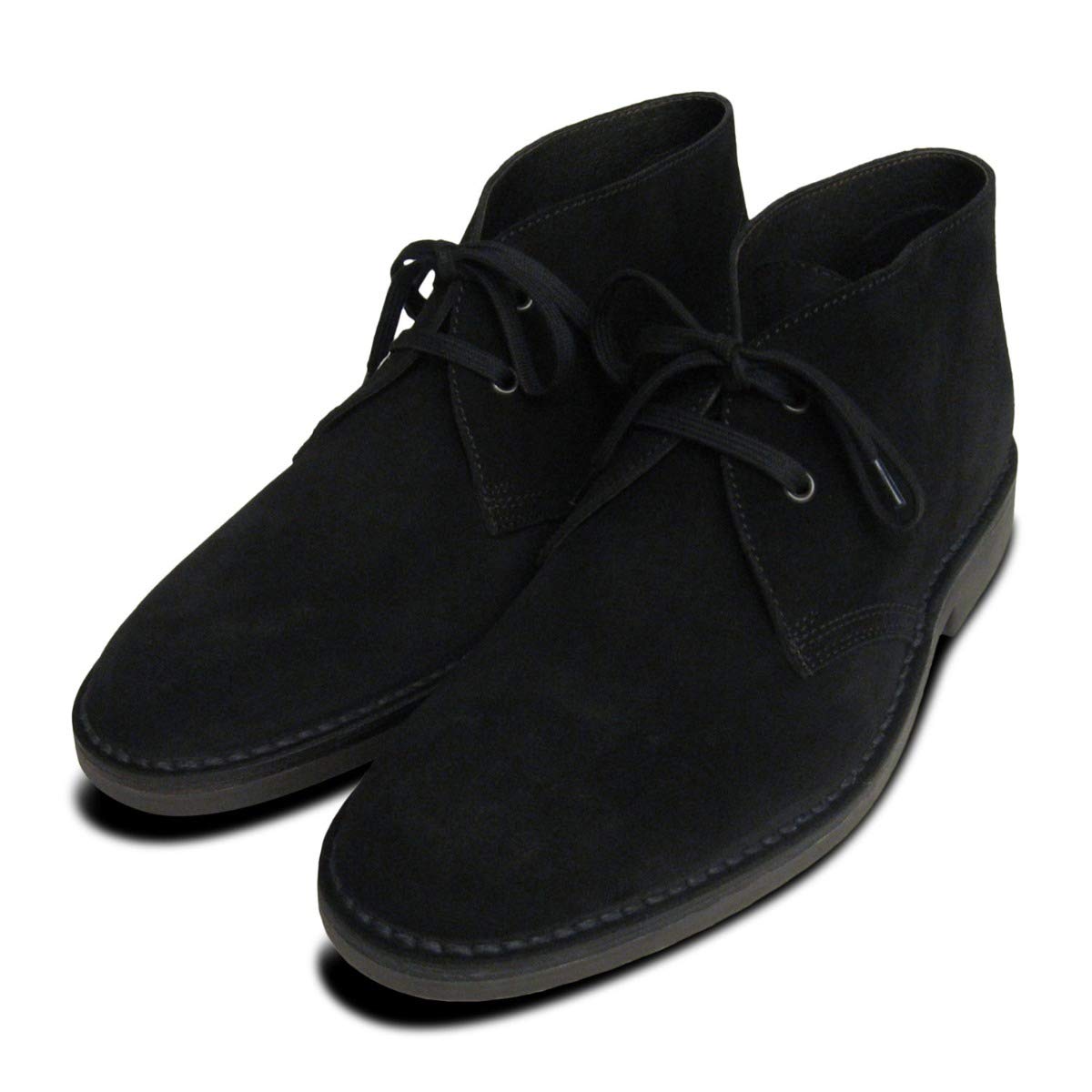 Kebo Black Suede Desert Boots for Men UK