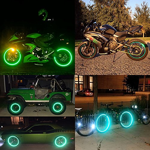 customTAYLOR33 (Alle Voertuigen) Groene Hoge Intensiteit Grade Reflecterende Veiligheid Velgbanden (Moet je velgmaat… - Image 8