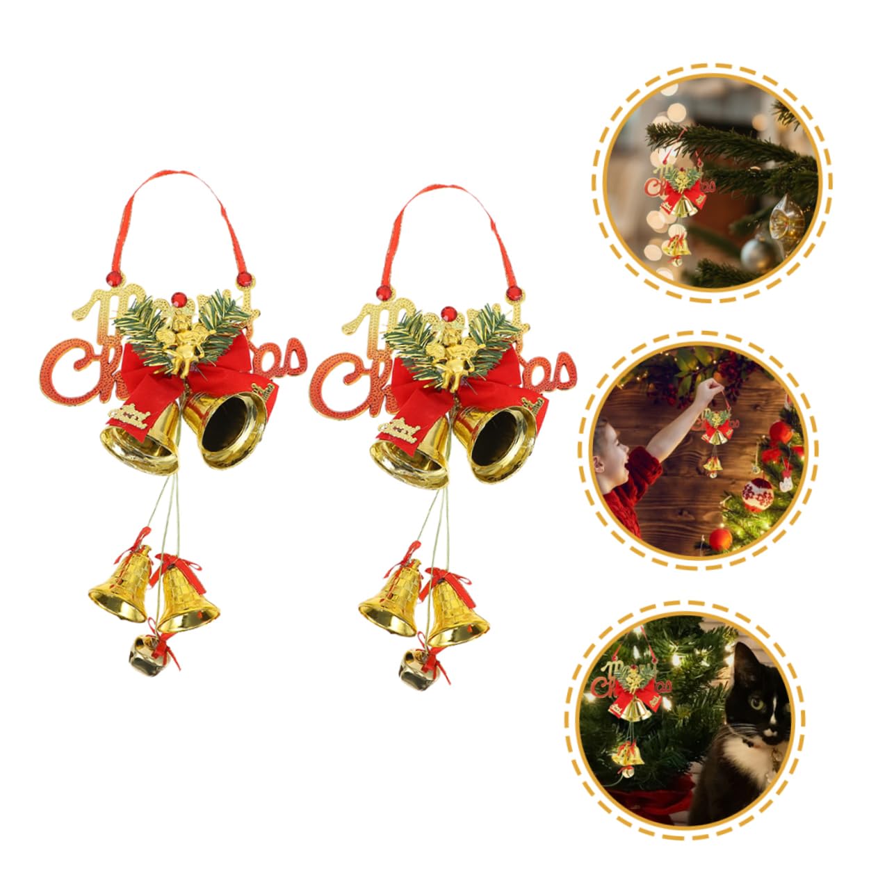 Cabilock 5 Set Decorazioni Natalizie Albero Di Natale Gonfiabile Campane Campane A Mano Ghirlanda Di Ganci Dimmerabili Ornamenti Di Caramelle Decora Natale Appendini Per 2 pezzi * 5