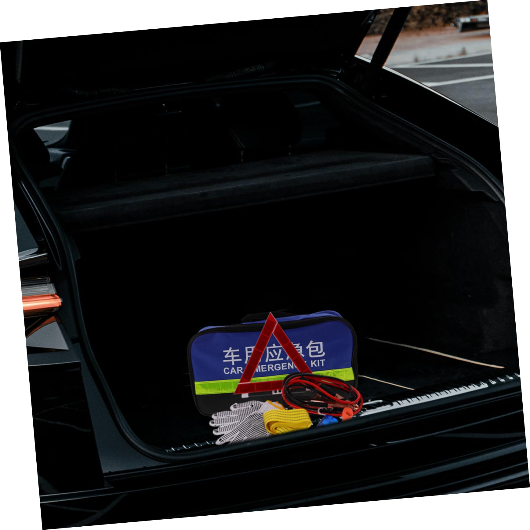 GLEAVI Kit di Emergenza Auto Attrezzi, Set in Abs, Gomma e Metallo, per Ispezioni Veicolo, Assistenza Completa e Sicurezza