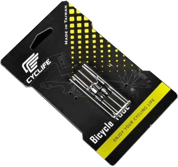 8 in 1 Bicycle Repair Tool - Folding Mini Tool Kit for Road & Mountain Bicycles - Allen Hex Key Wrench 2/3/4/5/6mm - Phillips Screwdriver Ph1- Slotted Flat Screwdriver 5mm - T25 Torx