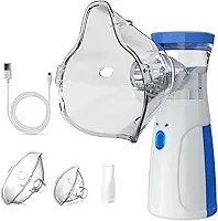 Nebulizador Inalador Ultrassonico Sem Fio Recarregavel USB Compacto Portatil Silencioso Criança Adulto Mesh Mini Ultrassom Infantil