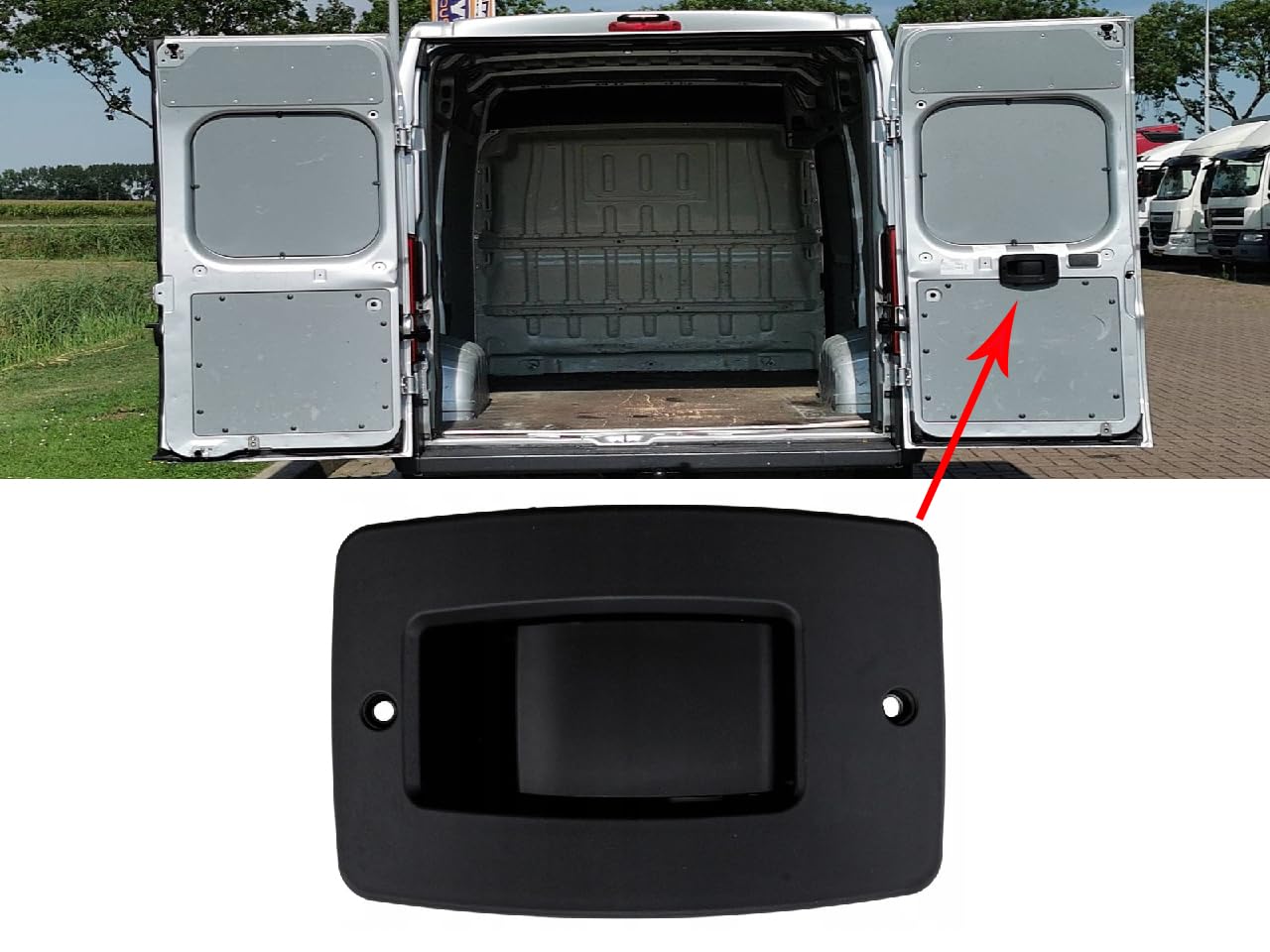Maniglia Interna Porta Posteriore Fiat Ducato MK3 (2006+) 1637312480 / ZR60405 / 53235146 Nero ZZZZ