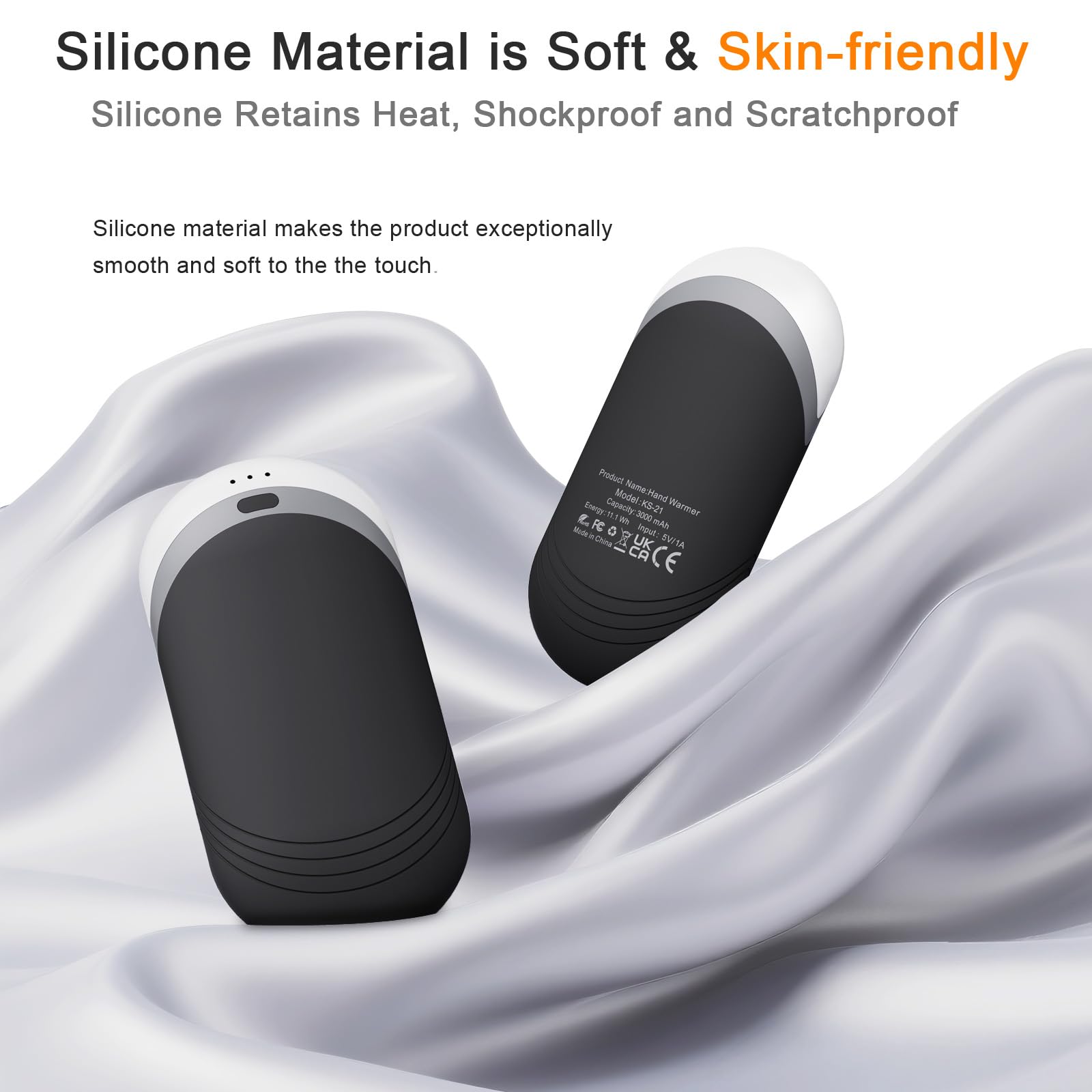 Karecel Scaldamani ricaricabili, confezione da 2, in silicone termico per