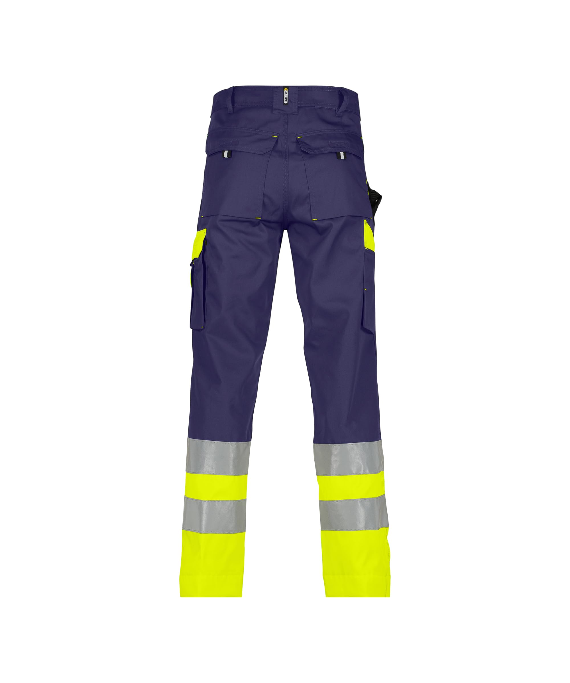 DASSY® Omaha Warnschutzhose - Größe 66 - DUNKELBLAU/NEONGELB