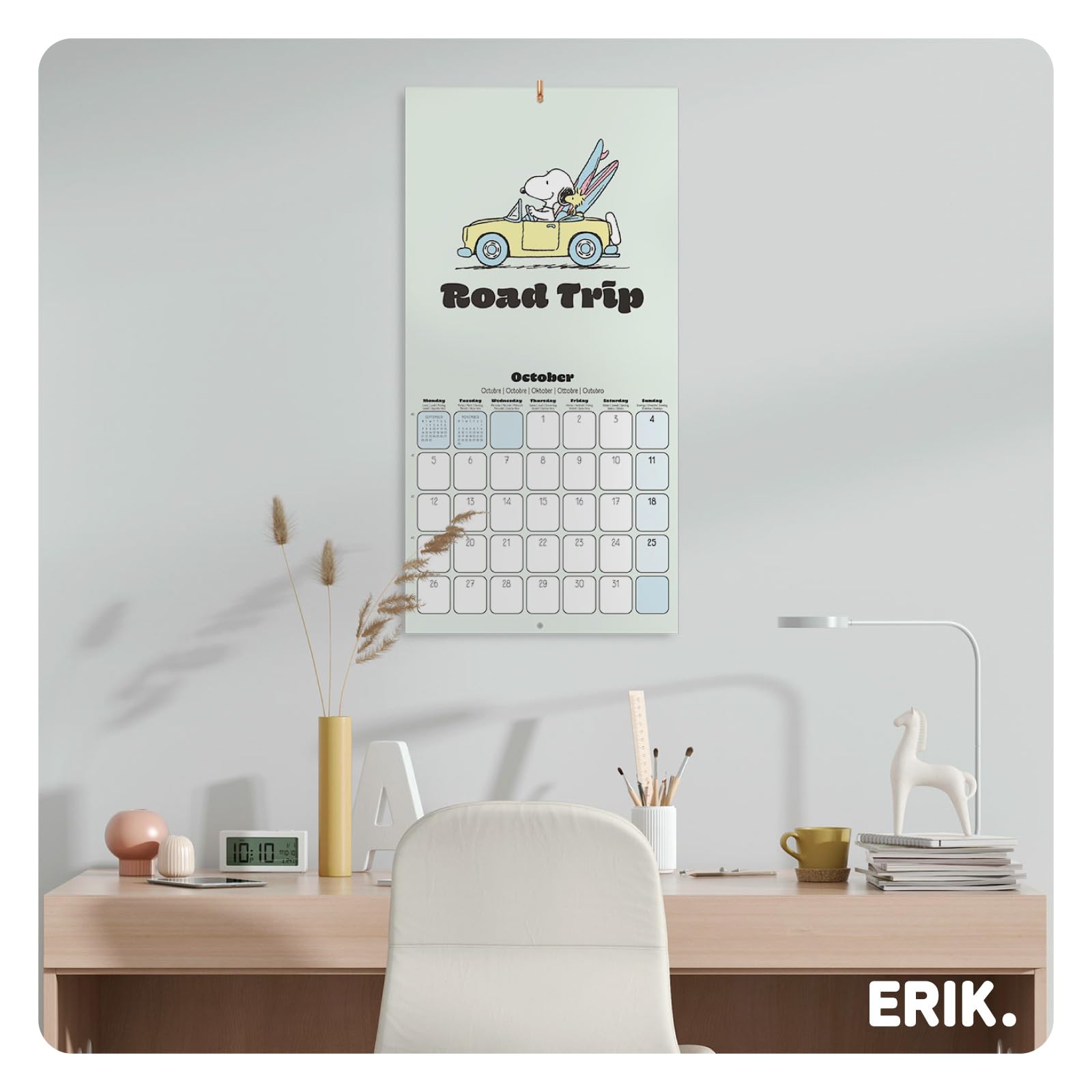 Grupo Erik Wall Calendar 2026 - Snoopy Calendar 2026 | Square 30 x 30 cm - 12 x 12 inches Wall Planner, Family Planner Month To View | Peanuts Snoopy Gifts For Dog Lovers, Gifts For Friends