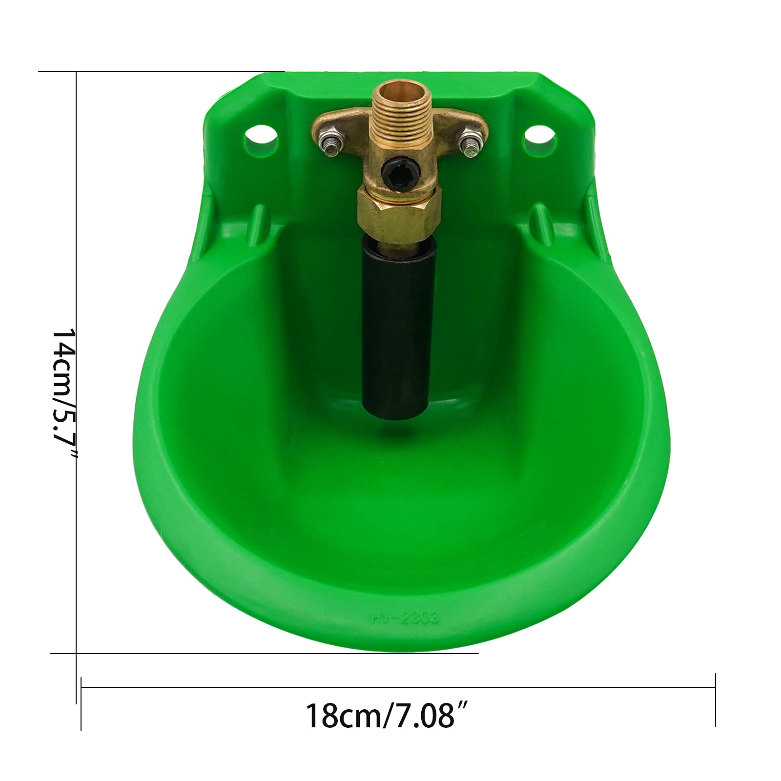 Ciotola automatica per acqua di pecora, in plastica, auto-abbeveratoio con valvola in ottone, per bevande per cavalli, per pecore, capre, cavalli, mucche