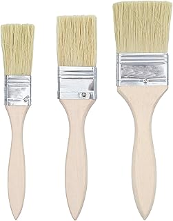 3PCS Pinsel Set, Malerpinsel, Flachpinsel, Pinsel Breit, Holzgriffpinsel Für Farbe, ölmalerei, Beize, Leim, Kleber, Geeignet Zum Fechten, Dekorieren, Malen(23/35/43mm)