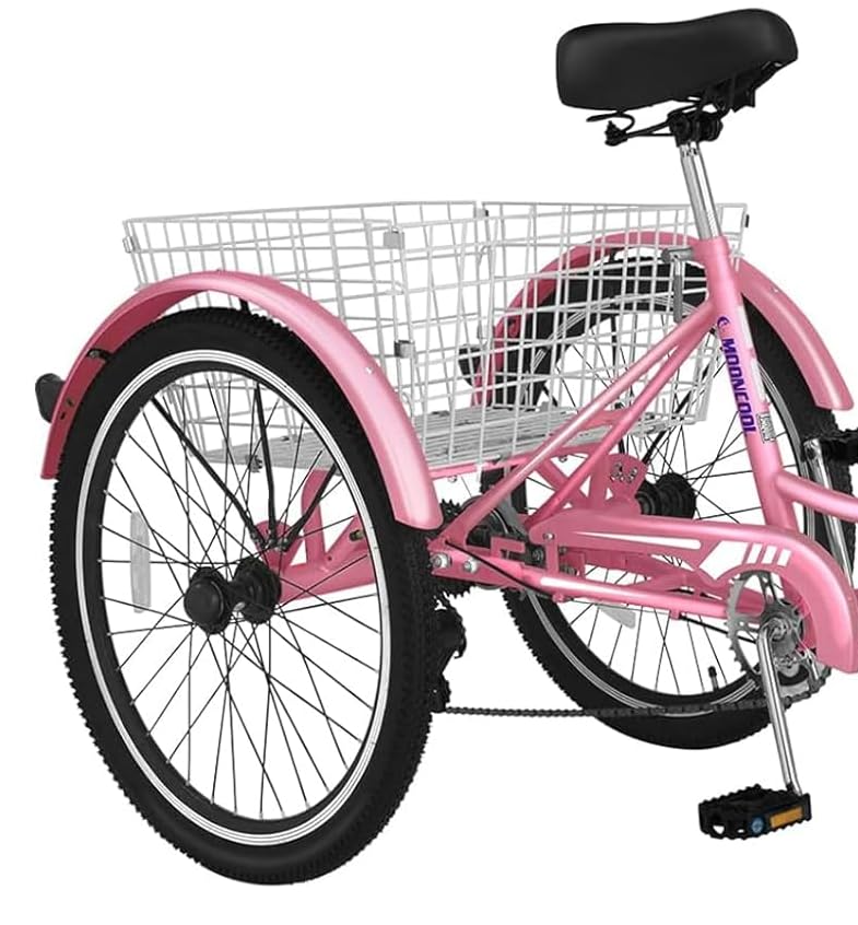 Amazon | 大人用三輪車バスケット ホワイトカラー ビッグ リア 