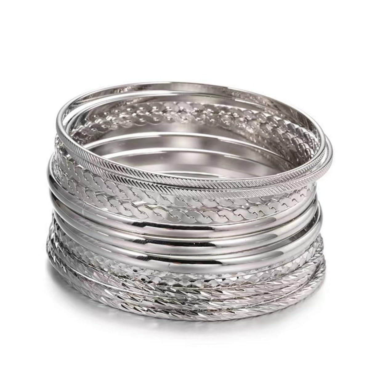 19Pcs Gold Bangle Bracelets Set for Women Boho Multi Layer Stack Textured Bracelets Indian Chunky Bangle Bracelet for Women Teen