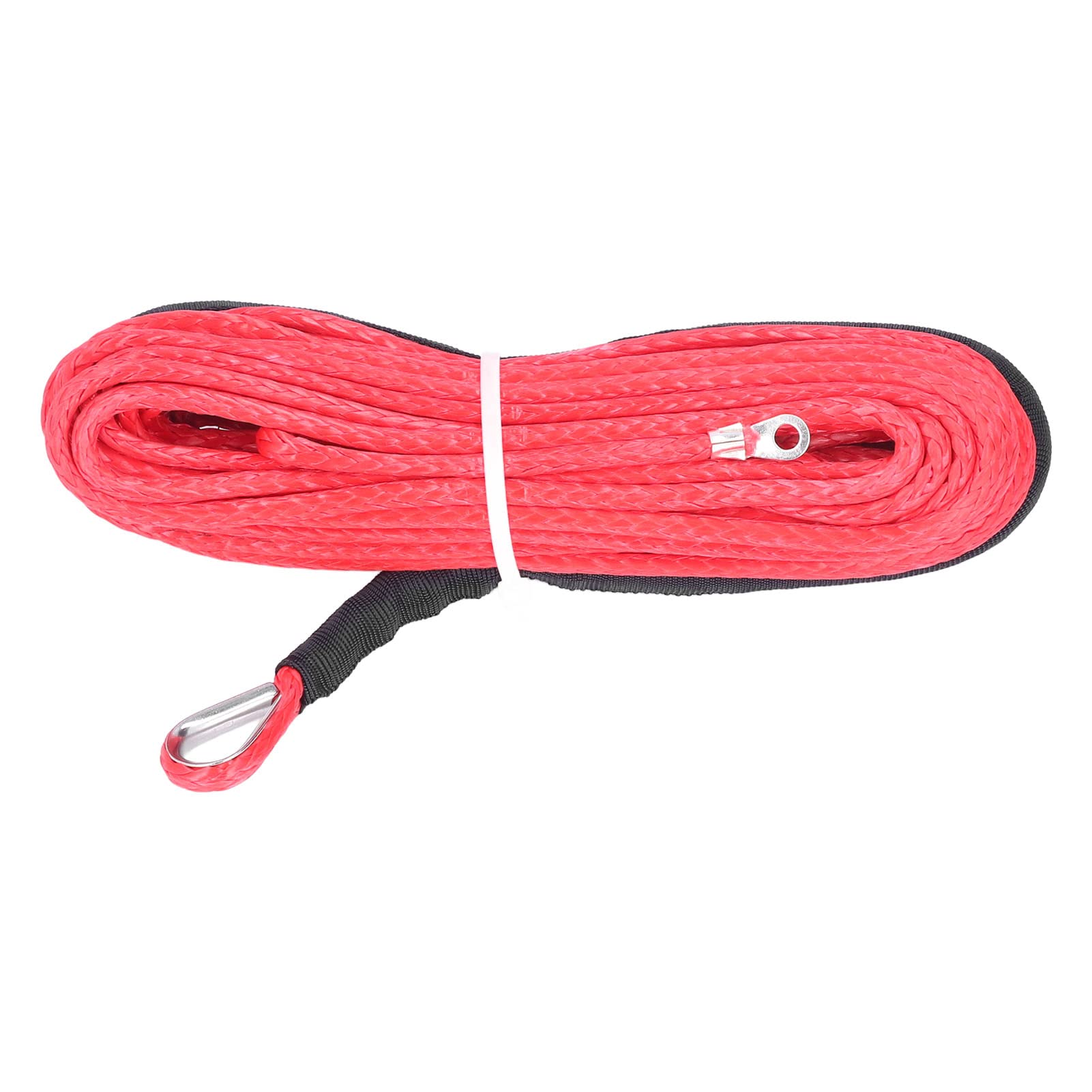 Dioche Corde de Treuil Corde Synthétique 6500Lbs Câble de Treuil en Fiber Synthétique 4.8Mm X 15M Fibre Synthétique 5500Lbs Résistance à la Rupture pour Remorque Atv Utv (rouge)