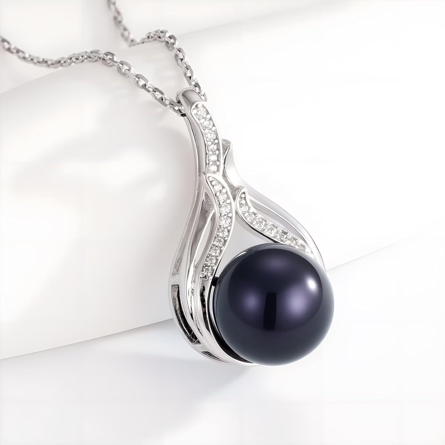 Iefil Pearl Necklace for Women - 925 Sterling Silver 10-11mm Freshwater Pearl Necklace, Anniversary Birthday Gifts for Women Wife Girlfriend - Image 6