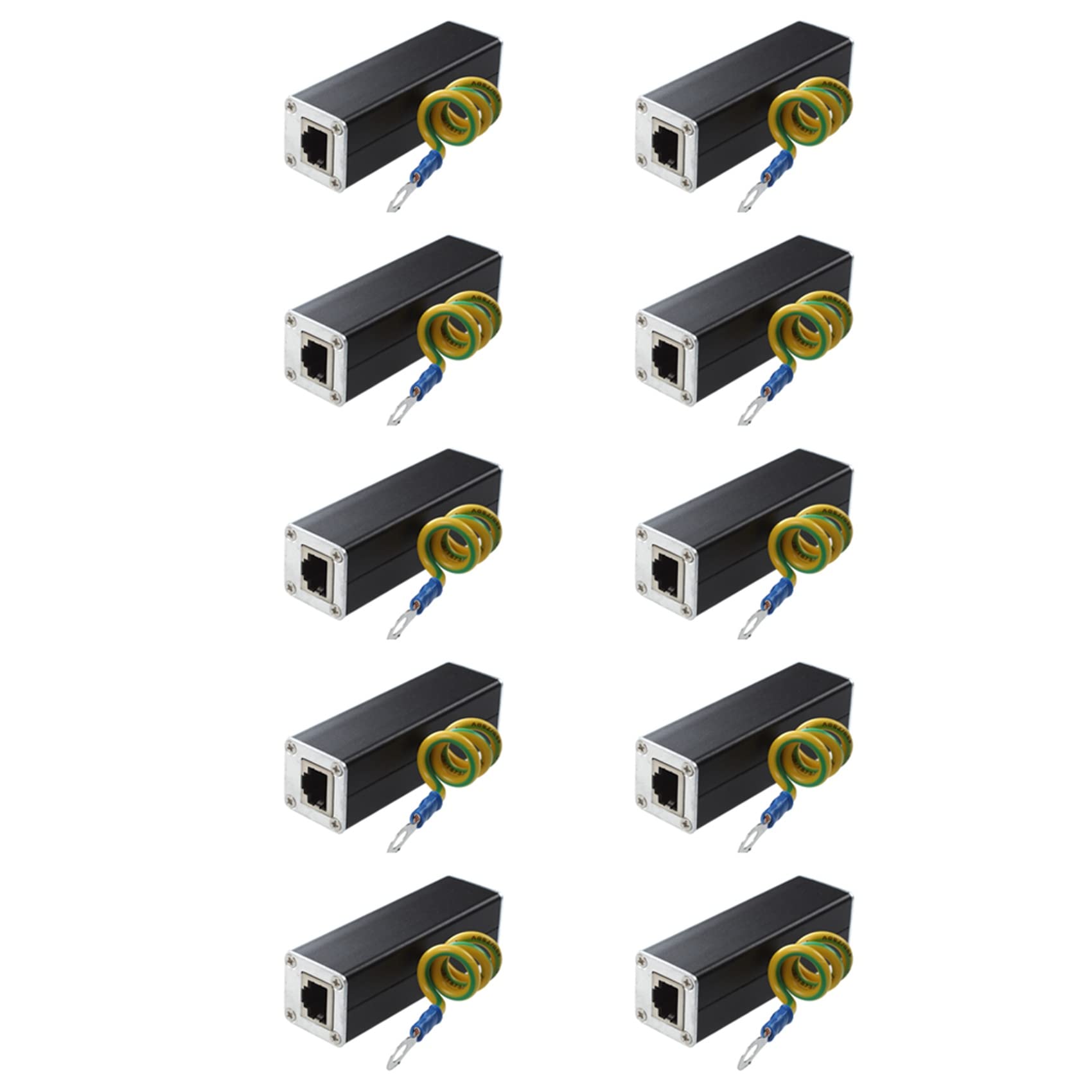 10X Spina RJ45 Protezione di Sovratensione di Rete Ethernet Arrester 100MHz