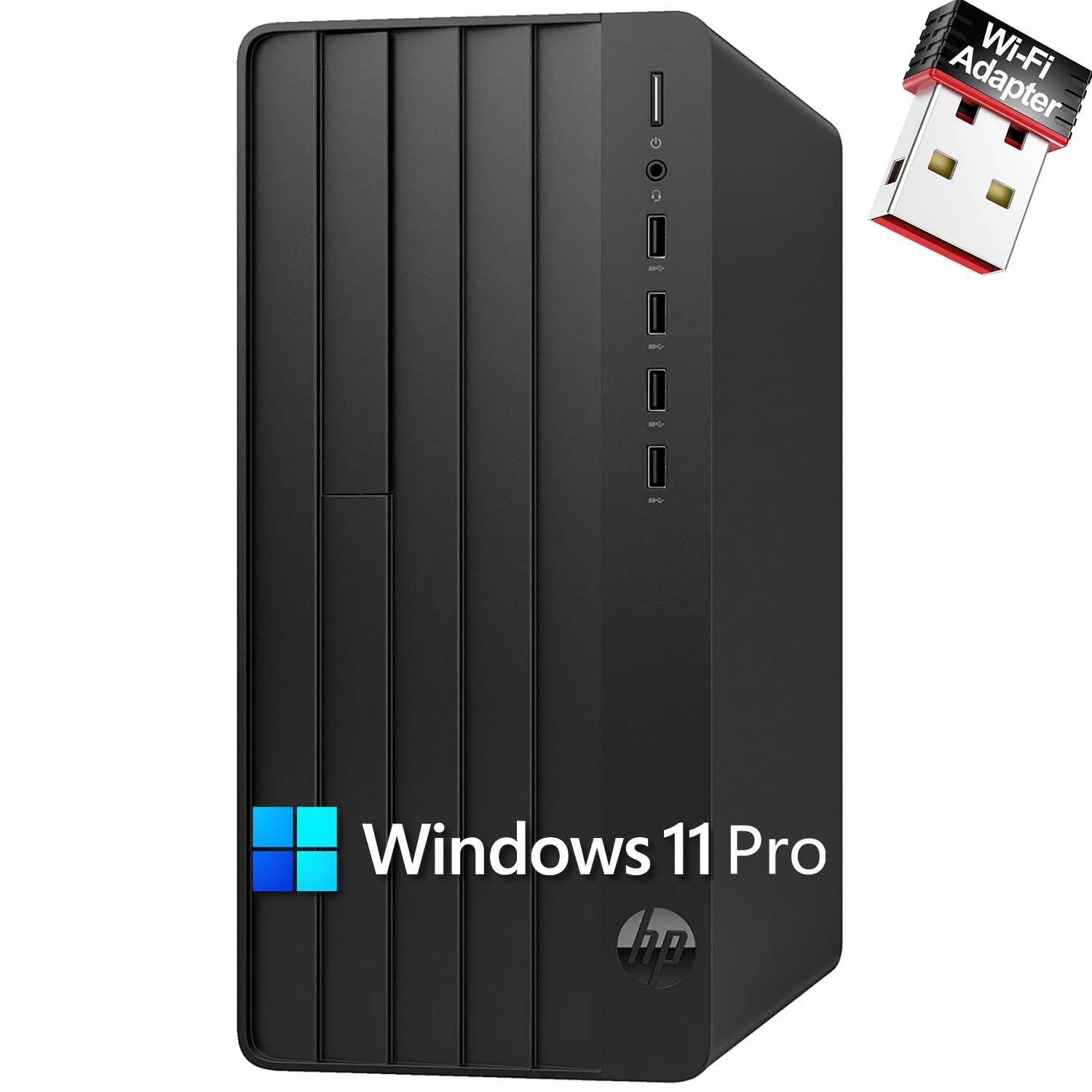 HP Tower Desktop Computer for Home Student and Business, 13th Gen Intel 4-Core Processor (Beat i5-12400), 64GB DDR4 RAM, 2TB PCIe SSD, WiFi Adapter, RJ-45, HDMI, VGA, KB and Mouse, Windows 11 Pro
