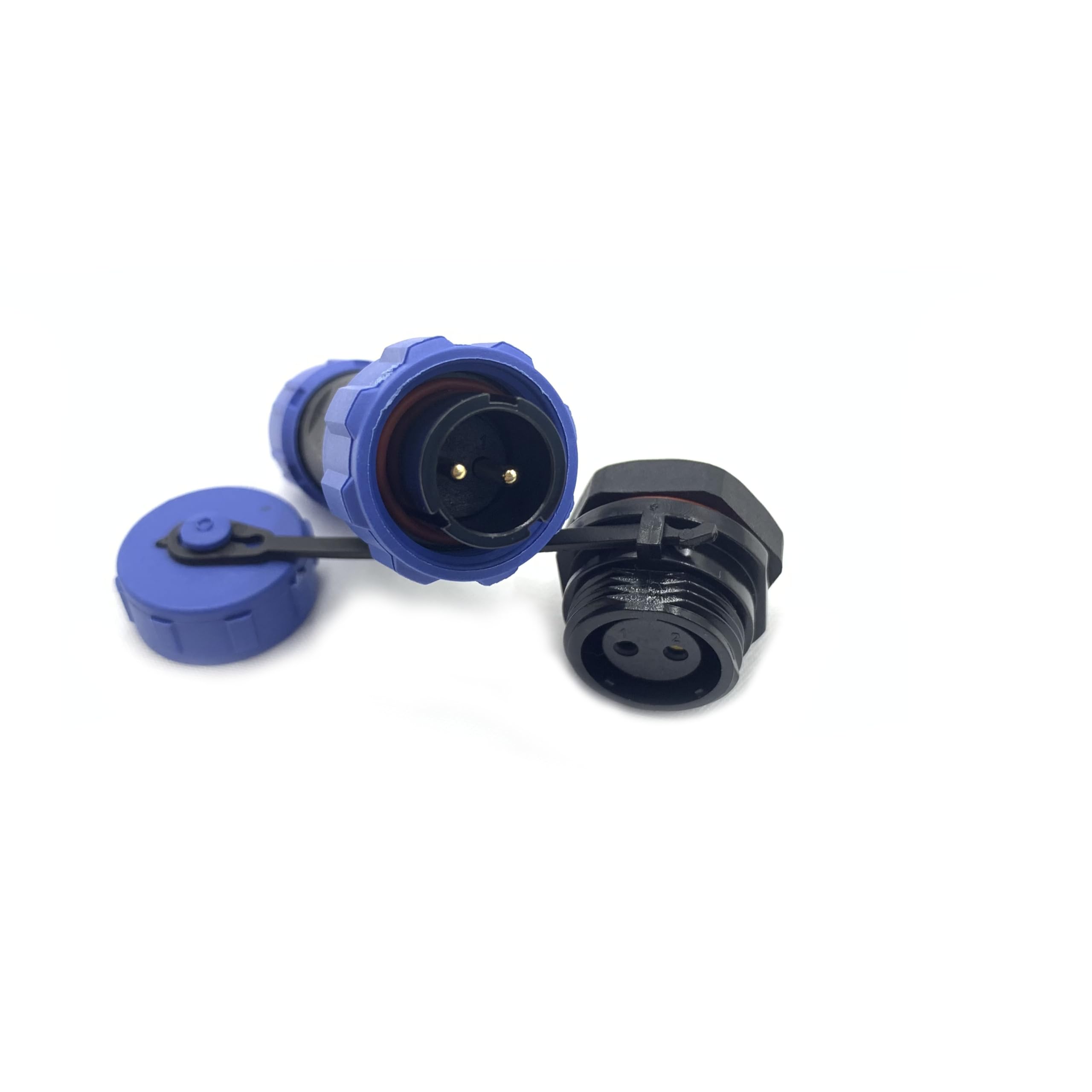 2 Connettori Aeronautici SP13 2 Pin - IP68 Impermeabili, Per Saldatura, 250V 13A, Nylon PA66 - Foto 9