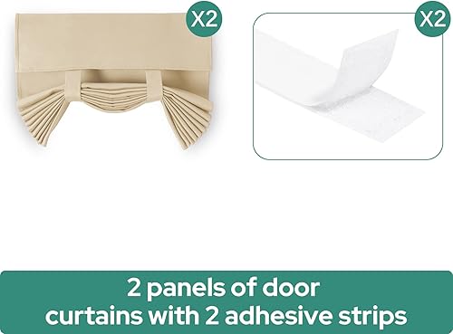 Miniatura 8 de HOMEIDEAS - Cortinas de puerta francesas (2 unidades)