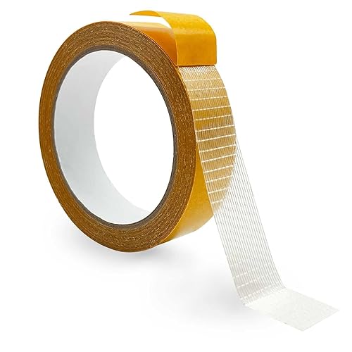 Miniatura 1 de WENSSKKU Cinta de tela extra fuerte de doble cara, 1 pulgada x 33 pies (32.8 ft), resistente para ropa y alfombra, alta adherencia, ideal para