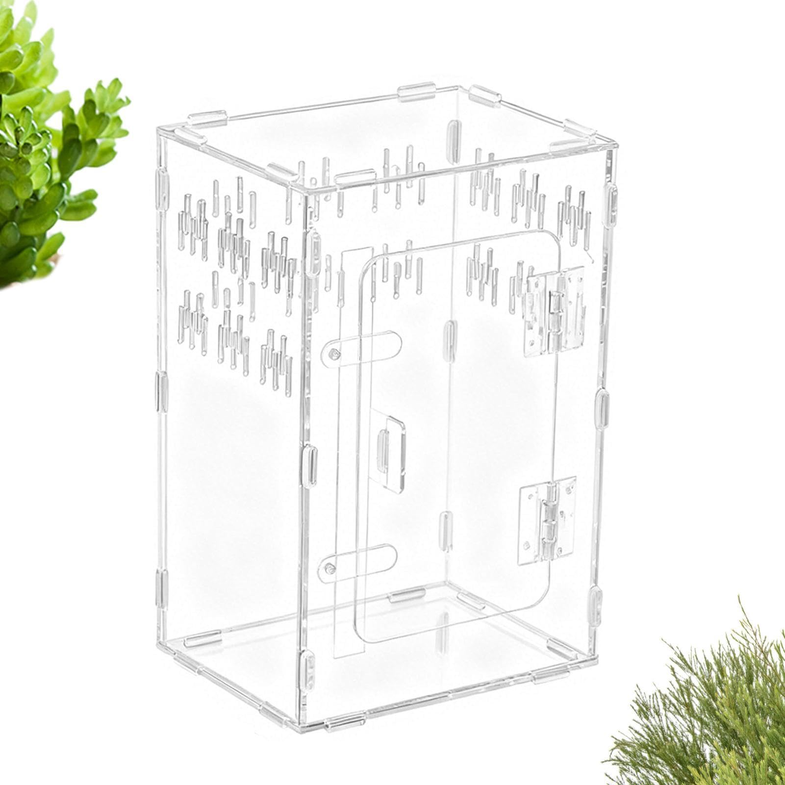 Terrarium dla pająków | Przezroczyste akrylowe pudełko siedliskowe | Terrarium dla gadów - dla brodatego węża żółw gekon bernard gad żółw ryba