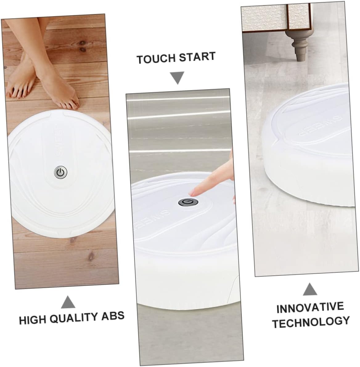1PC Intelligent Robotic Floor Sweeper Automatic Dust Catcher for Home Use Low Noise Design Efficient Hair and Debris Cleaner Capacity Battery Convenient Cleaning Machine