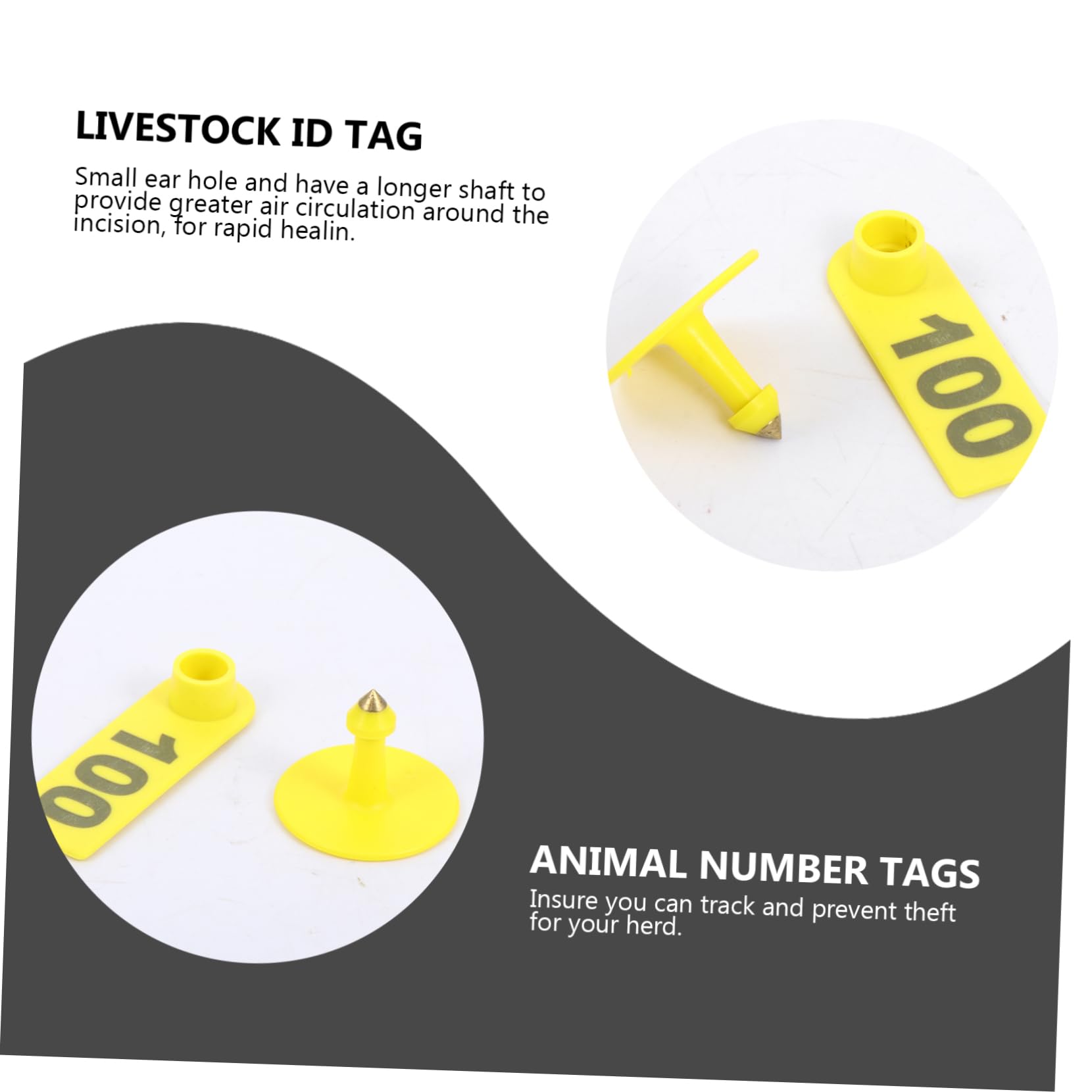 100 Targhette Auricolari Numerate Per Bovini E Ovini – Identificazione Bestiame In TPU, Resistenti E Flessibili