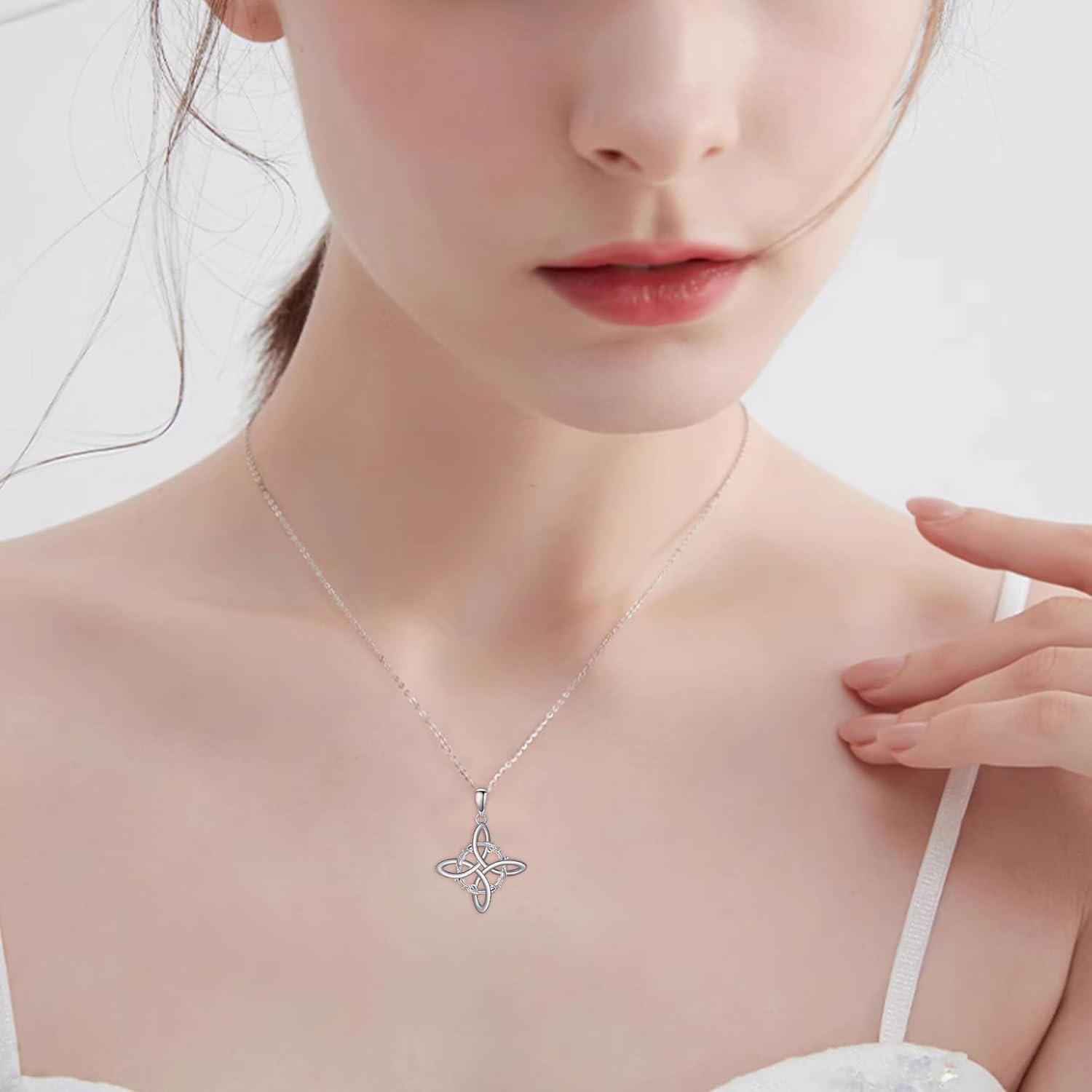 Witch Knot Nudo De Bruja Necklace 925 Sterling Silver Witch Knot Pendant Jewelry Gifts for Women - Image 5