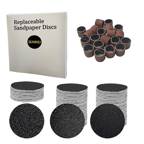 63 Sandpaper Discs (1.7'' x 1.7'' for Electric Foot File Callus Remover and 20 pcs(0.5'' x 0.5'') Sanding Rings
