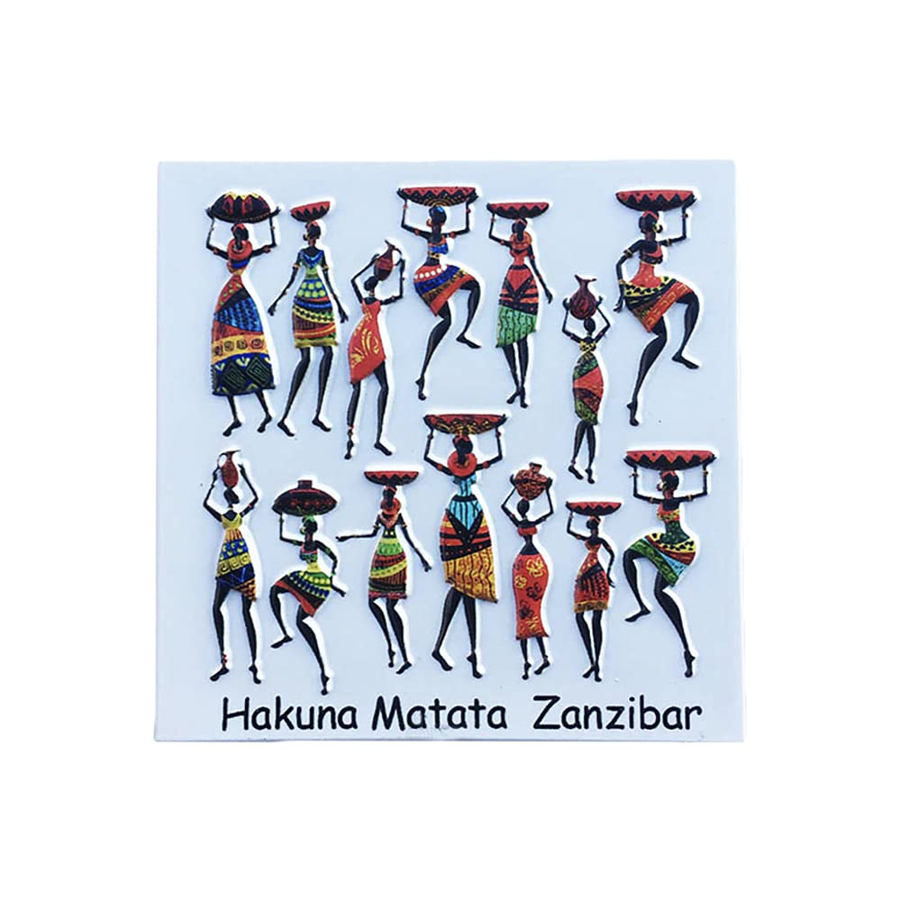 Magnete da frigorifero 3D con maschera indigena del Kenya Tanzania Africa, decorazione per casa e cucina, magnete per frigorifero, souvenir da viaggio, collezione regalo